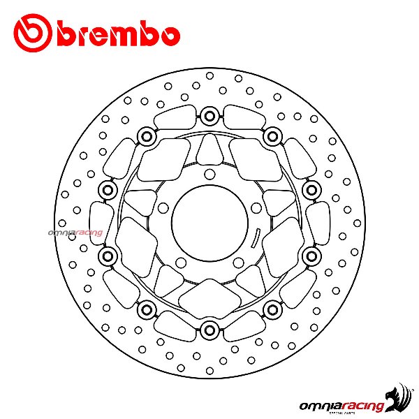 Brembo Serie Oro front floating brake disc for Triumph Rocket III 2004>2017