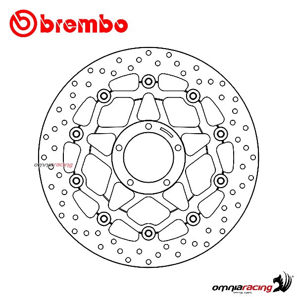 Brembo Serie Oro front floating brake disc for Ducati Multistrada 1200 ABS 2010>2014