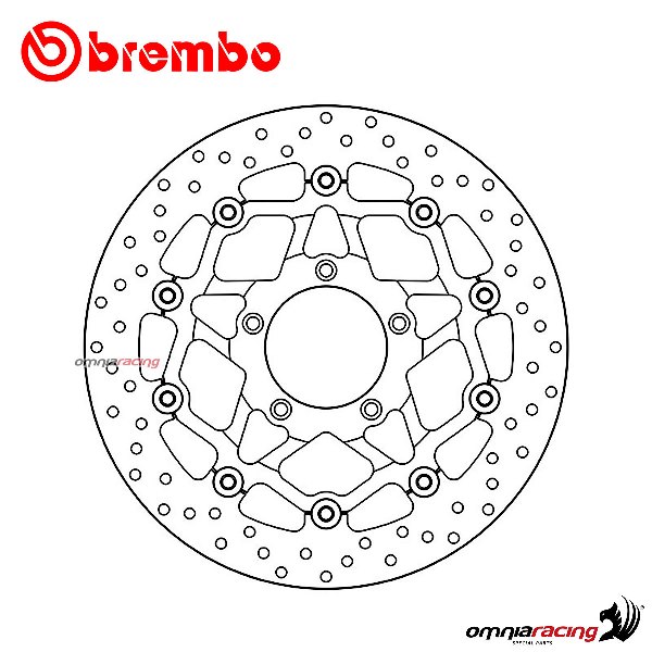 Disco freno Brembo Serie Oro anteriore flottante per Mv Agusta Brutale Corsa 1090 2013>2015