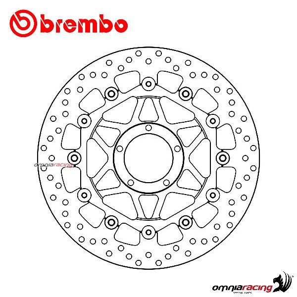 Disco freno Brembo Serie Oro anteriore flottante per Ducati 1098/S/Tricolore 2006>2011
