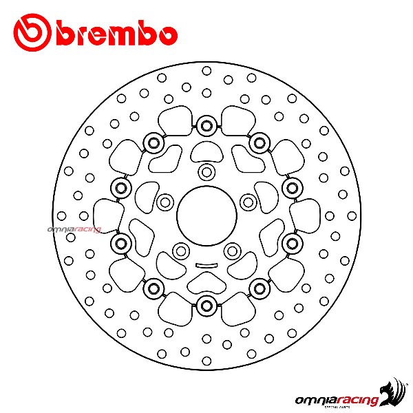 Brembo Serie Oro front floating brake disc for Harley Davidson XL1200X Forty Eight 2010>2013