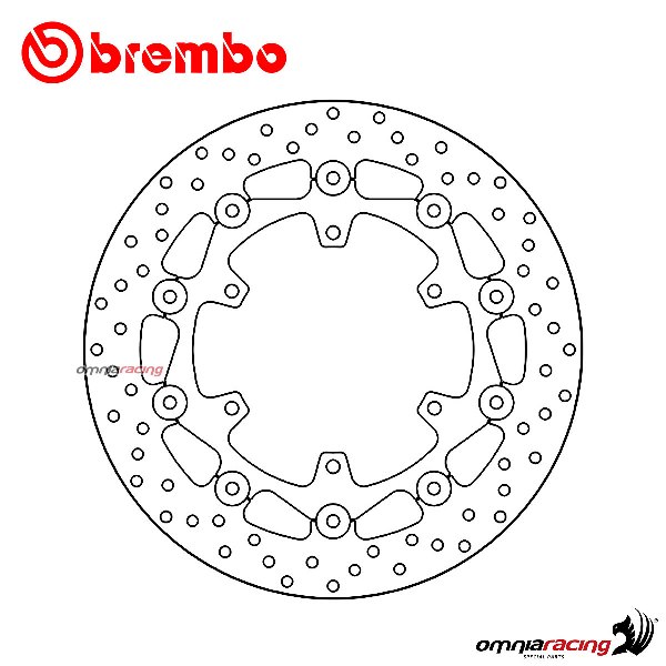 Brembo Serie Oro front floating brake disc for Yamaha FJR1300/A/ABS 2003>