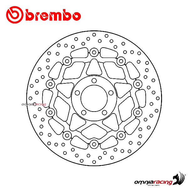 Brembo Serie Oro front floating brake disc for Kawasaki ZRX1200S/ZRX1200R 2001>2007