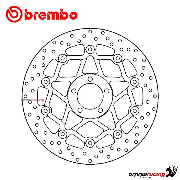 Disco freno Brembo Serie Oro anteriore flottante per Kawasaki ZX12R 2000>2003