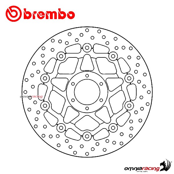 Disco freno Brembo Serie Oro anteriore flottante per Honda VTR1000F Firestorm 1997>2006