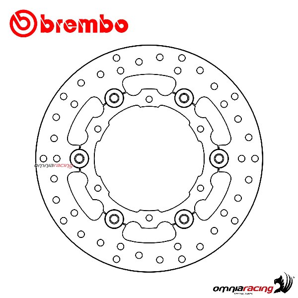 Brembo Serie Oro rear floating brake disc for KTM 990 Adventure ABS 2006>2012