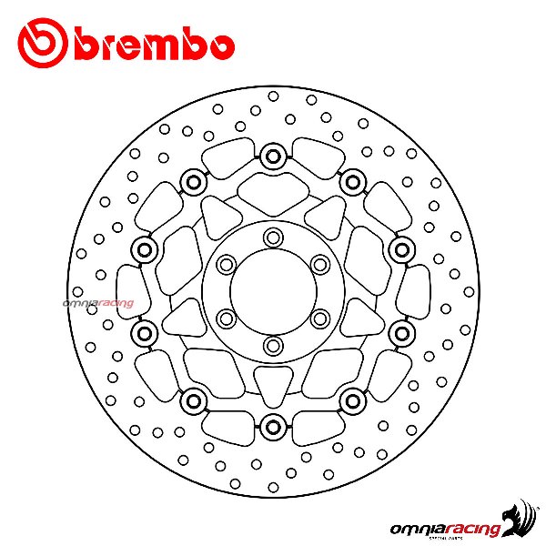 Disco freno Brembo Serie Oro anteriore flottante per KTM 950 Supermoto/R 2005>2008