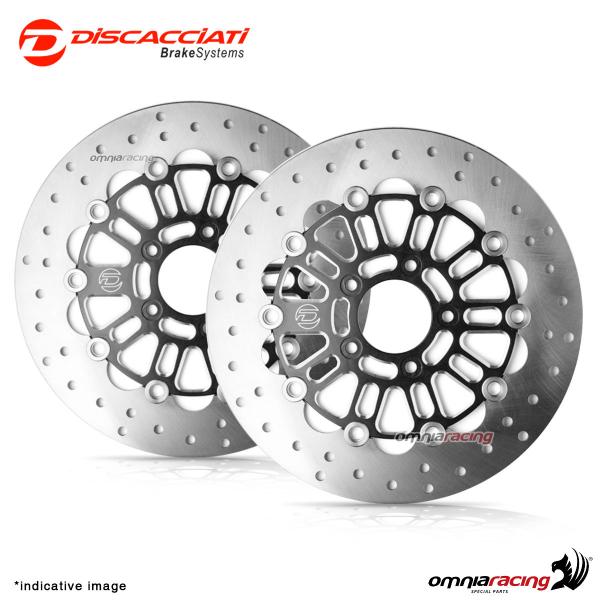 Coppia dischi Discacciati intercambiabili agli originali 292 nero/fresata Harley Davidson 00>