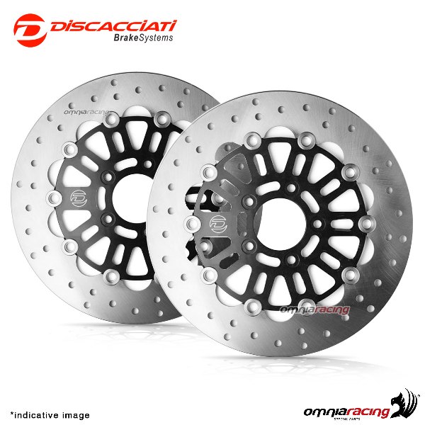 Coppia dischi Discacciati maggiorati pinze custom Discacciati 330mm nero Harley Davidson v-rod