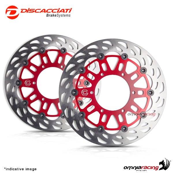 Coppia dischi flottanti Discacciati anteriori light 320mm rosso per Bmw S1000RR/K1300S 2010>