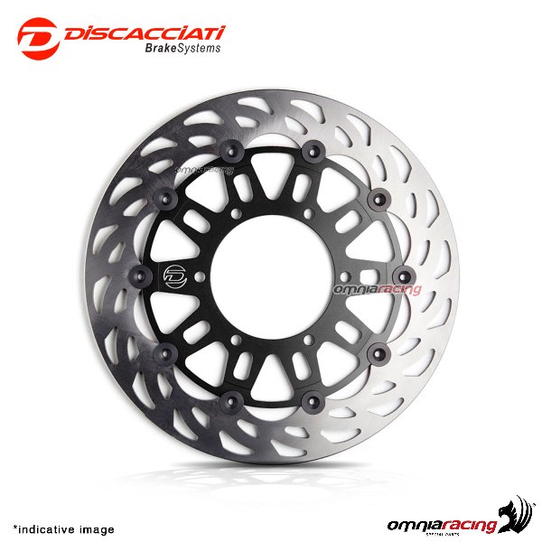Front floating disc Discacciati light diameter 320mm black for Honda XR650 Supermotard