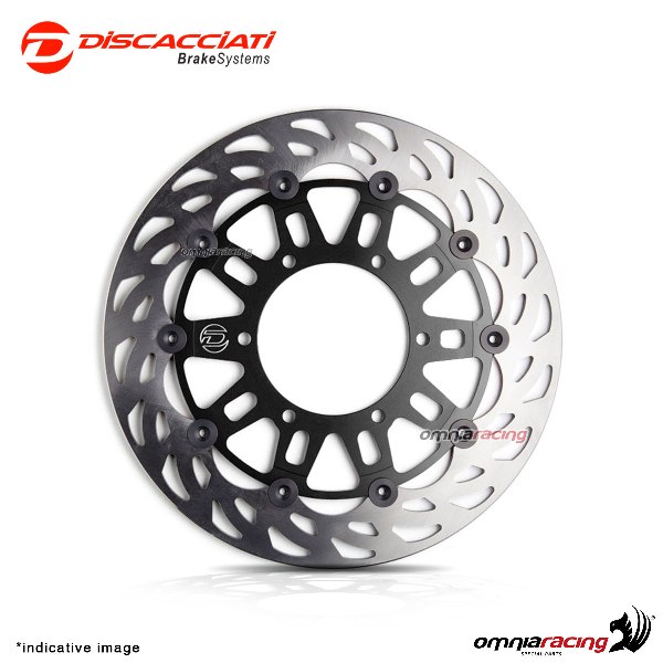 Front floating disc Discacciati light diameter 320mm black for Suzuki RMZ450 Supermotard