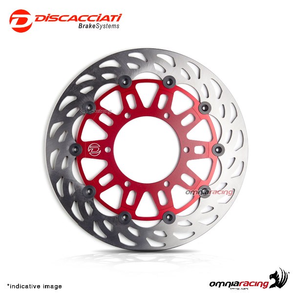 Front floating disc Discacciati light diameter 320mm red for Suzuki RM125/250 Supermotard