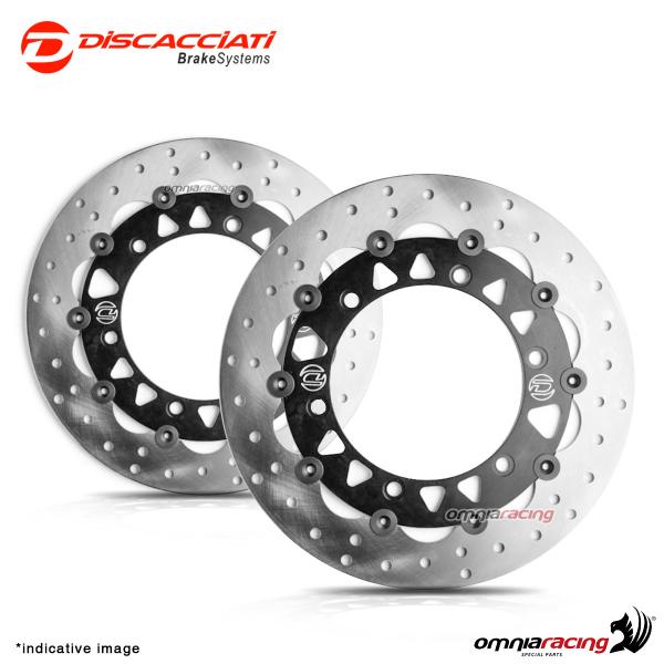 Coppia dischi flottanti Discacciati anteriori diametro 320mm nero per Triumph Thruxton
