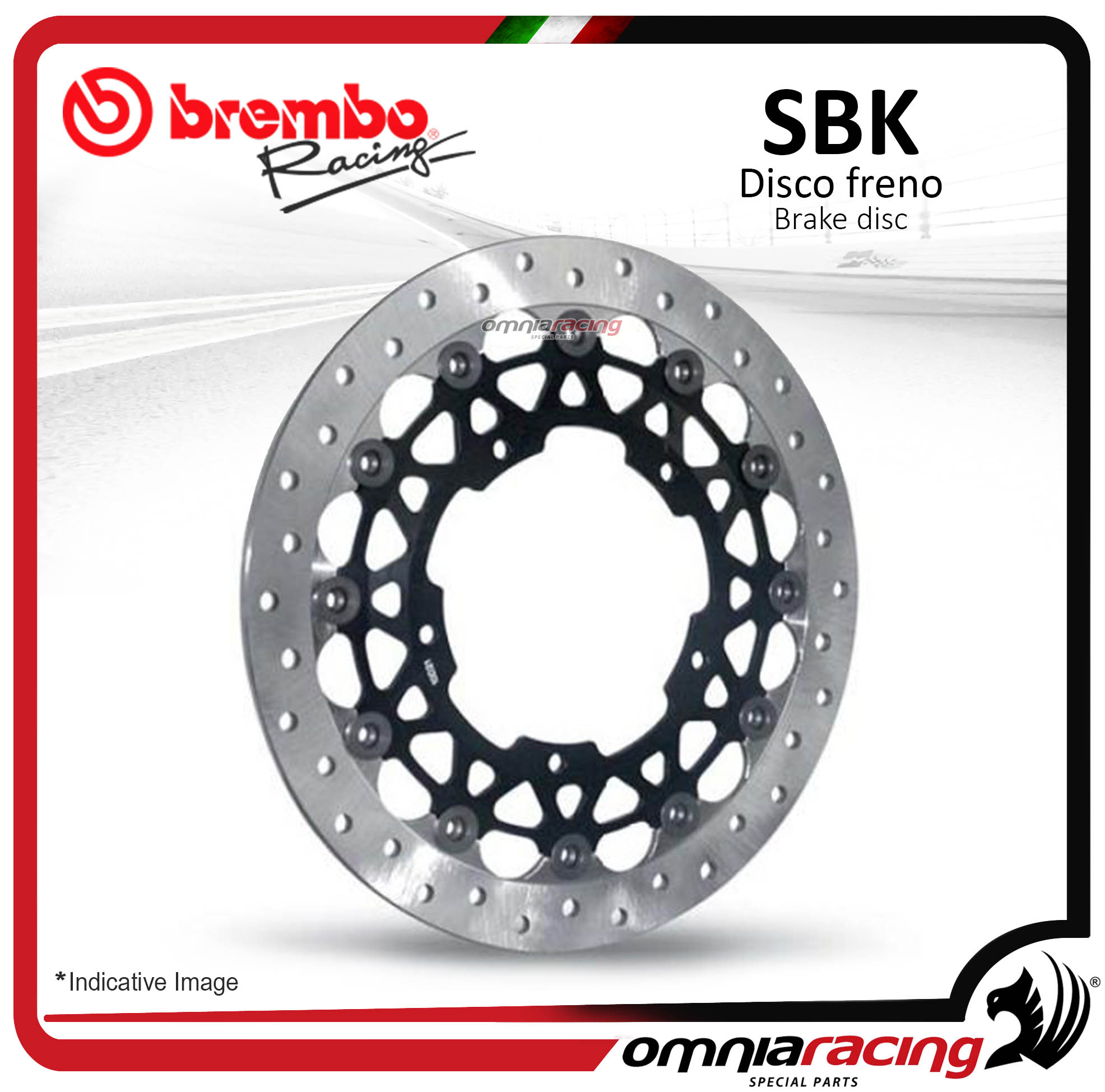 Disco Freno SBK Brembo Racing 320mm fascia frenante 30mm spessore 6mm Yamaha YZF R1 M 1000 2015>
