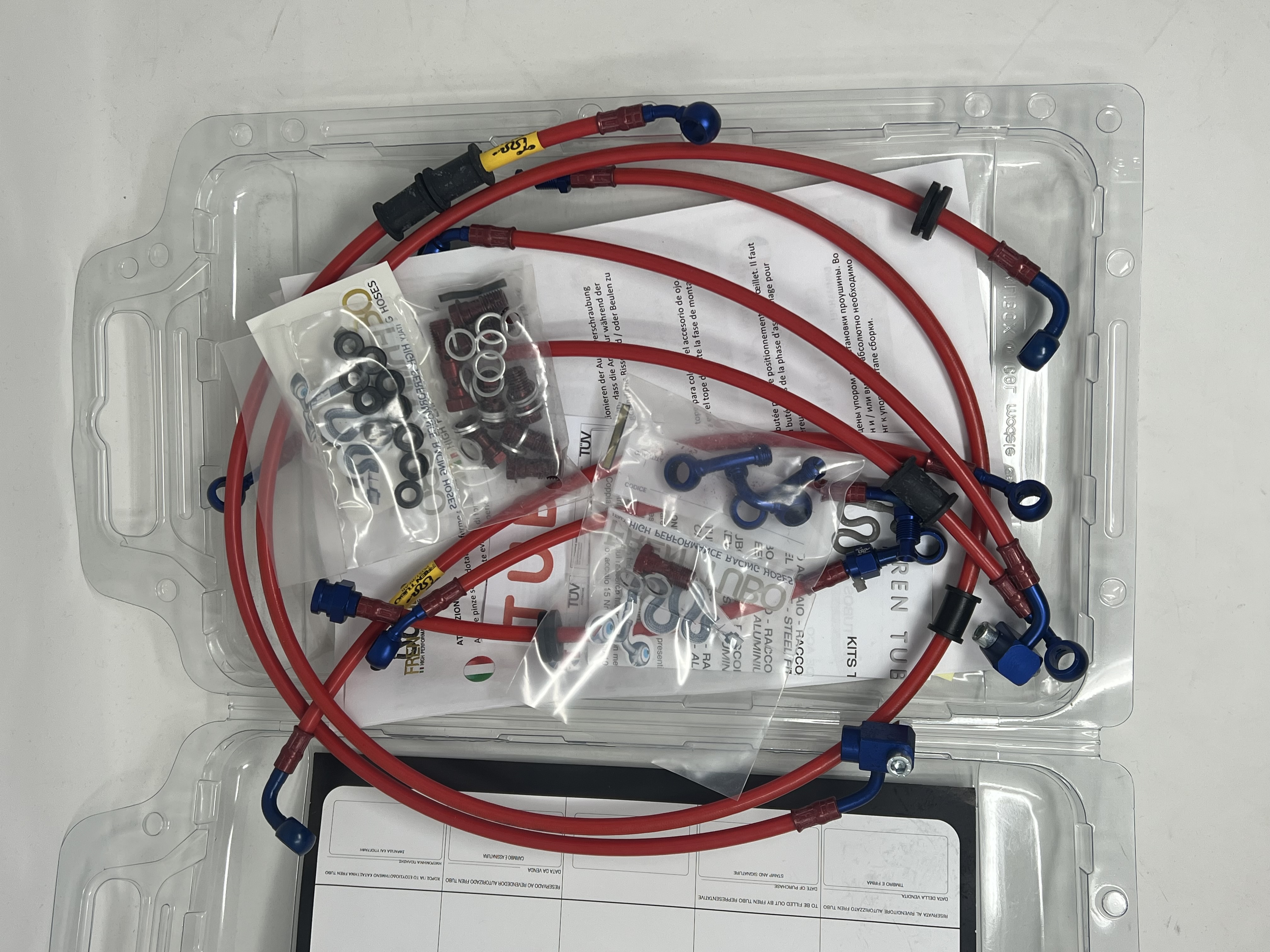 Tubi freno Rosso/Blu Pompa Radiale Suzuki GSXR1000/R ABS 2017-2018
