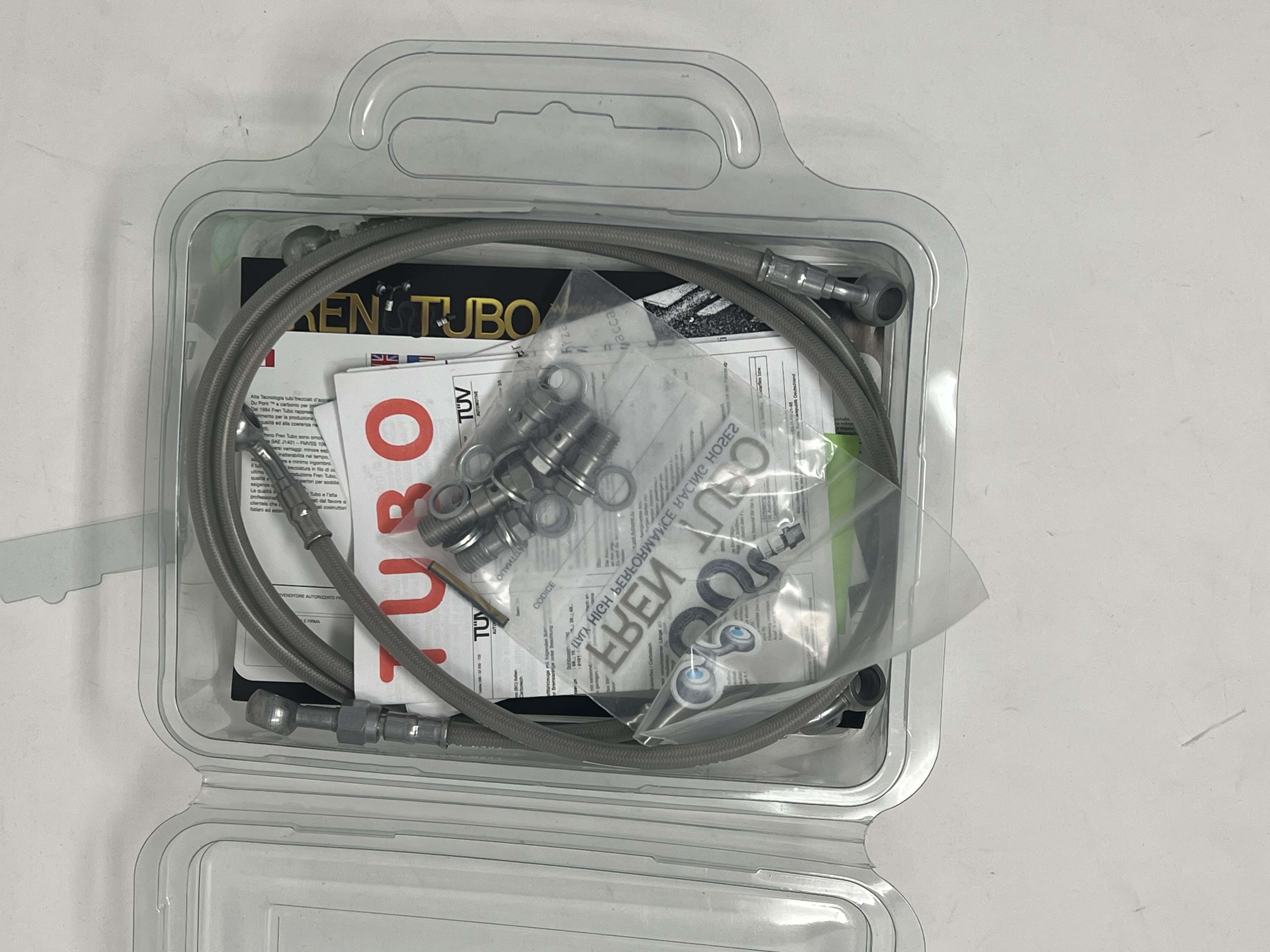 Kit Tubi freno Trasparente raccordi Acciaio Kawasaki Z750 2007-2012