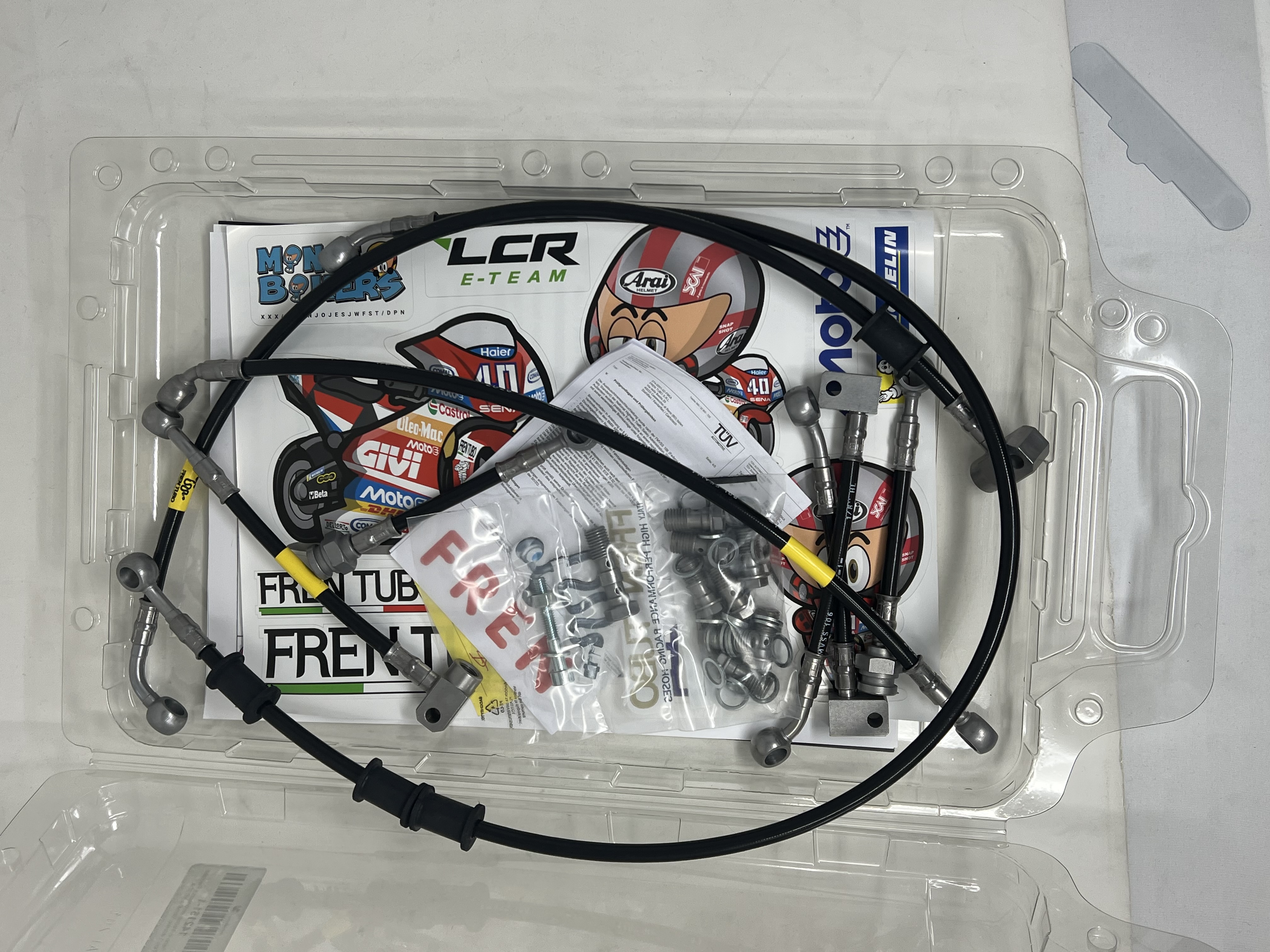 Black Steel Brake Hose Kit Yamaha MT07 ABS 2014-2019