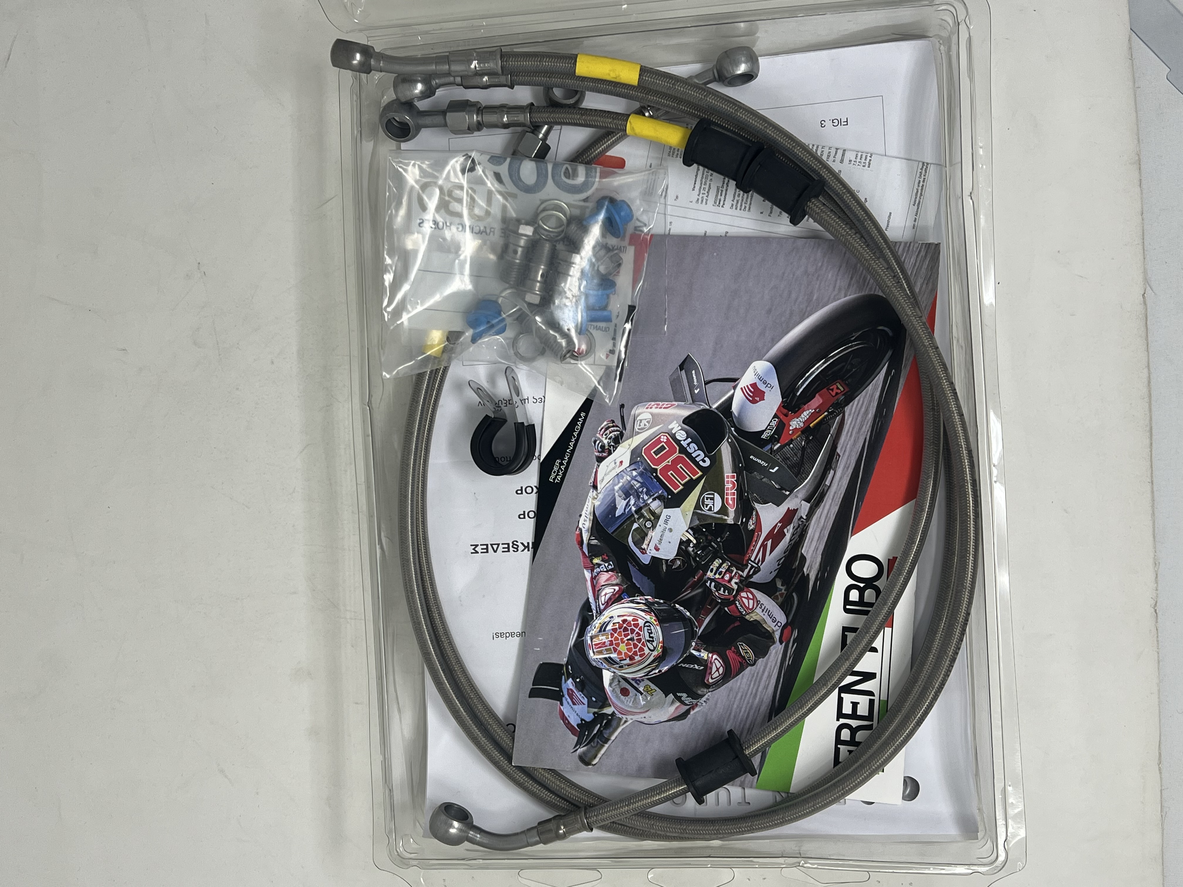 Transparent Steel Brake Hose Kit Yamaha MT07 2014-2016