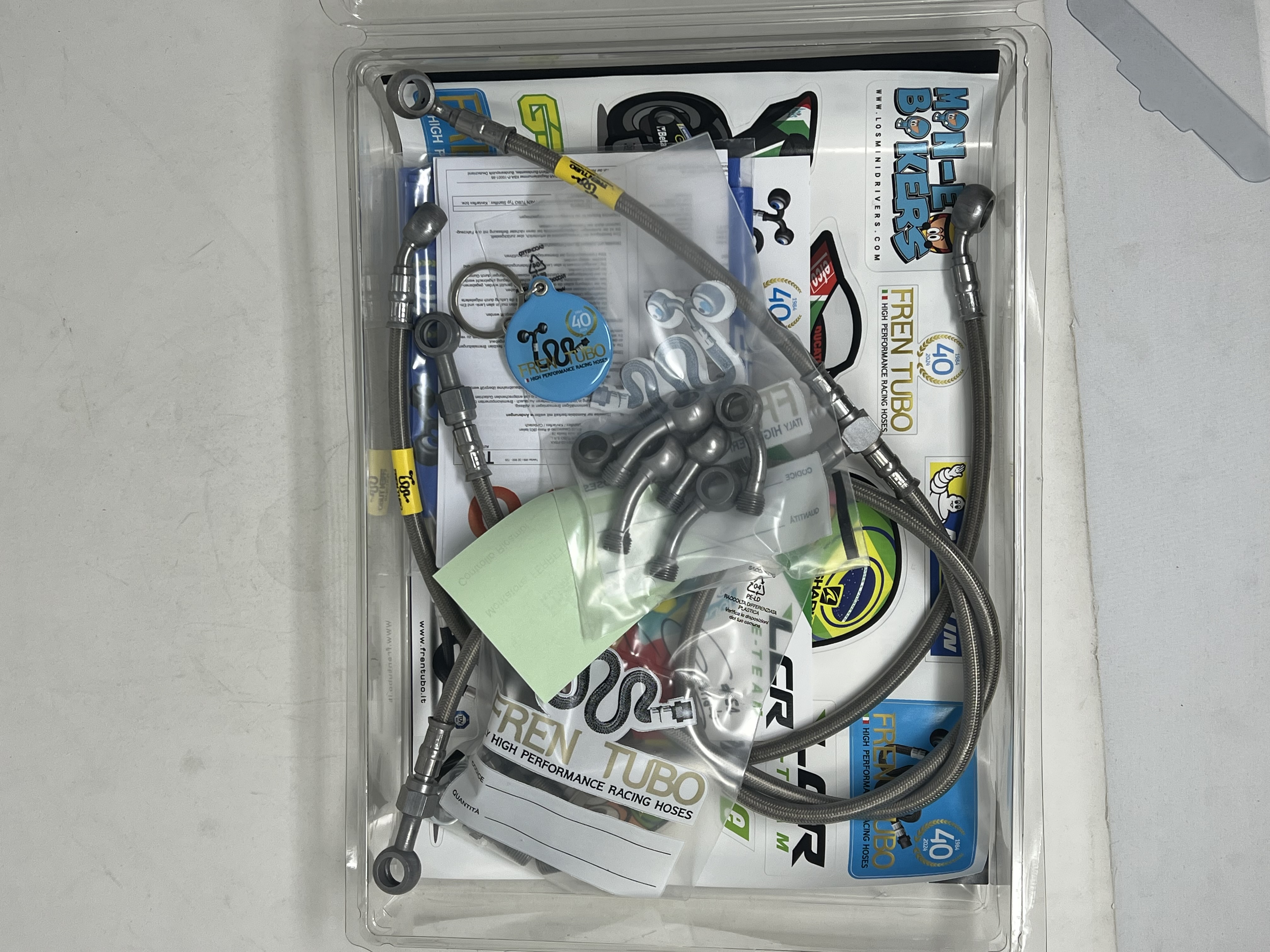 Transparent Brake Hose Kit Steel Pi Fittings BMW S1000RR NOABS 2019-2022