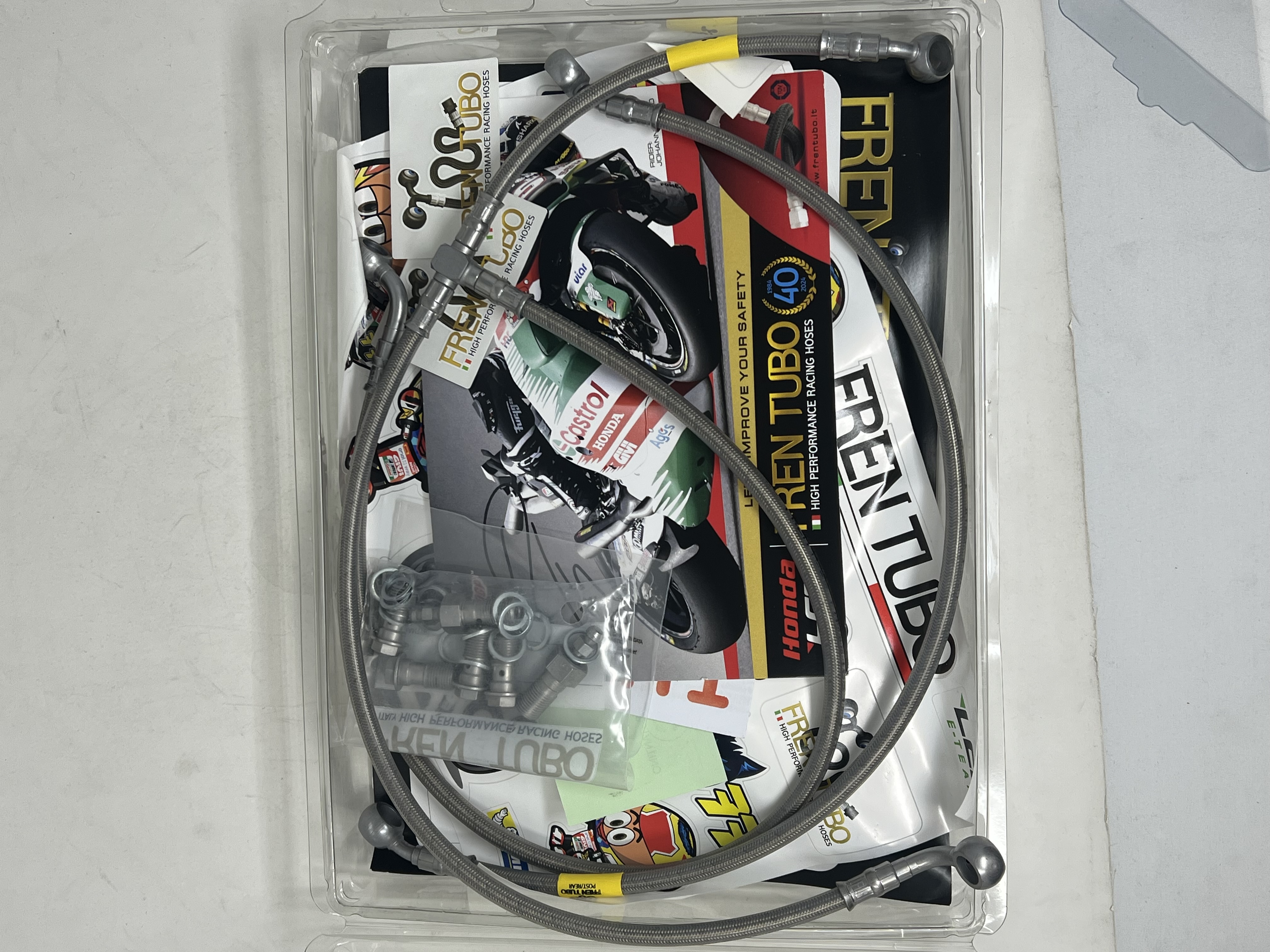 Kit Tubi freno Trasparente raccordi Acciaio BMW S1000RR NOABS 2019-2022