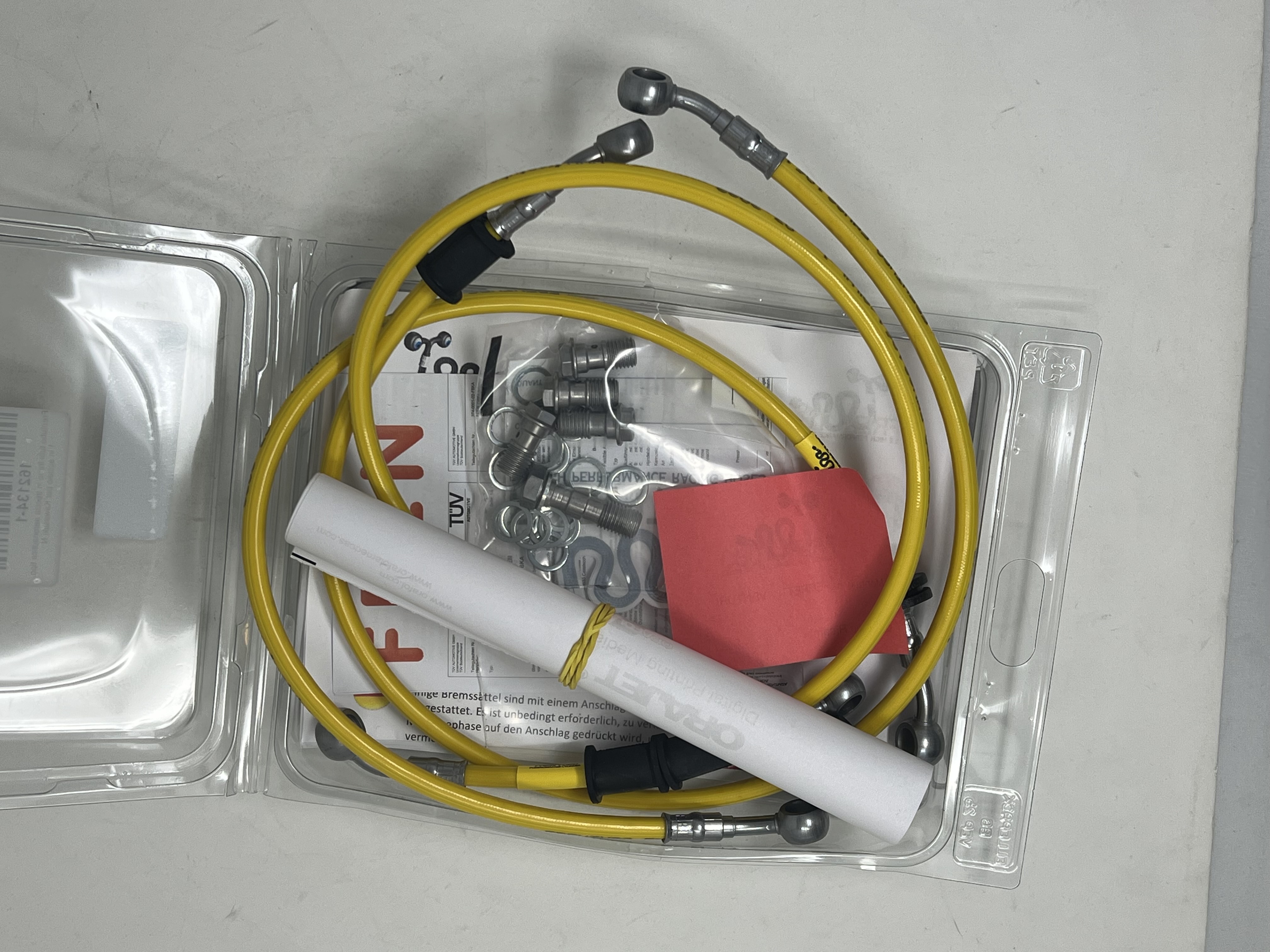 Kit Tubi freno Giallo raccordi Acciaio Kawasaki Ninja ZX6R 636 2013-2015