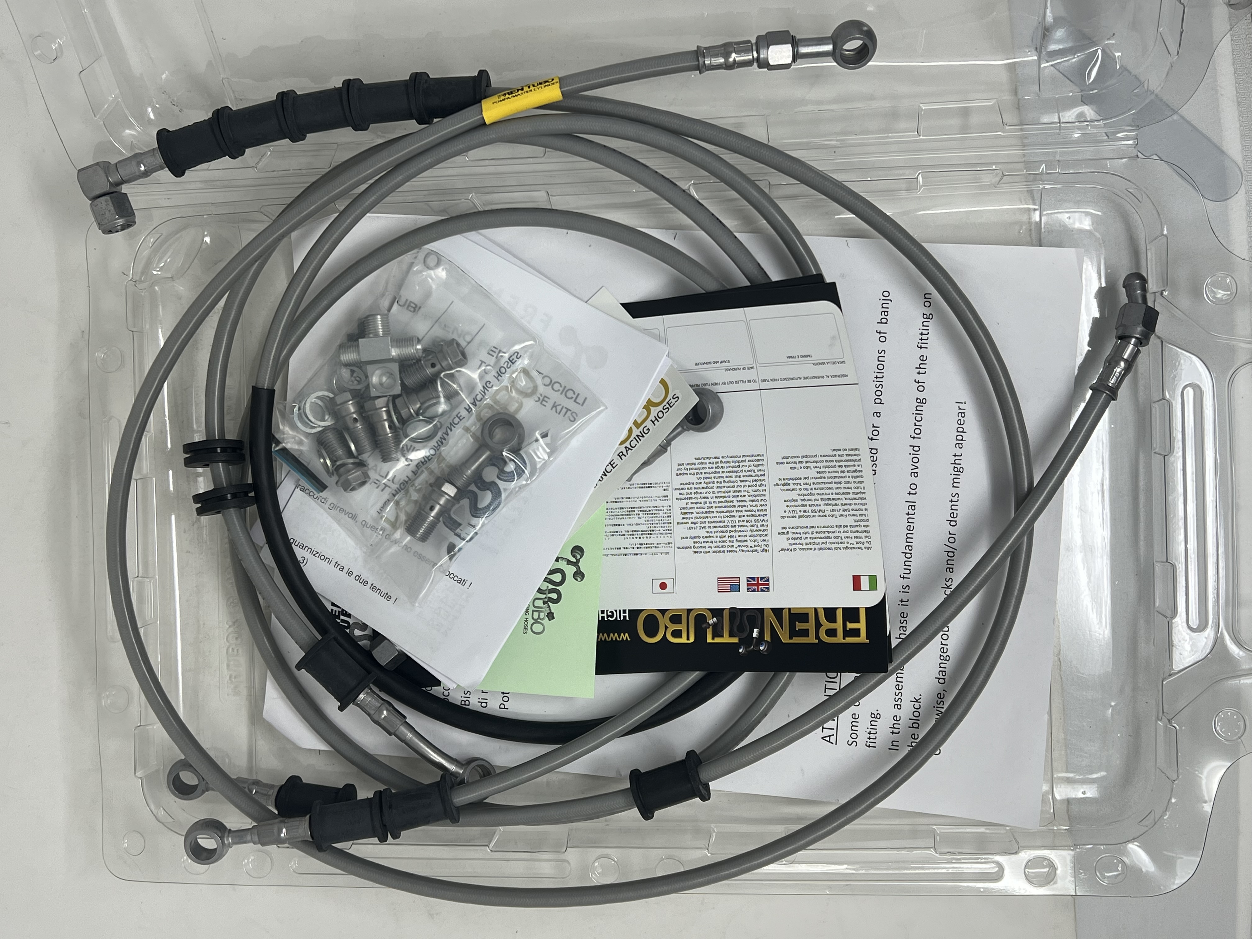 Kit Tubi freno Trasparente raccordi Pompa Radiale Yamaha Tmax 500 2004-2007