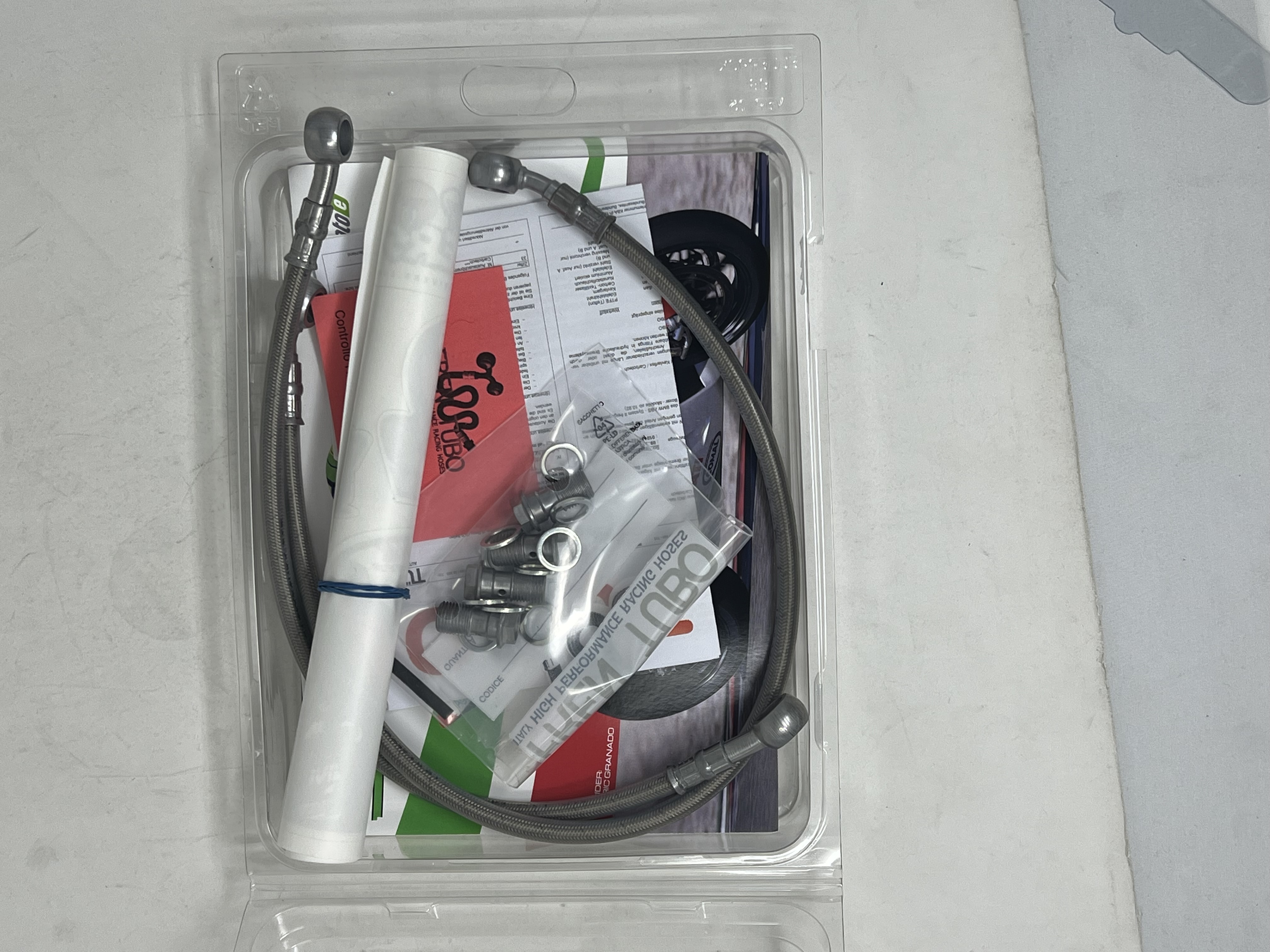 Kit Tubi freno Trasparente raccordi Acciaio Moto Guzzi 850T