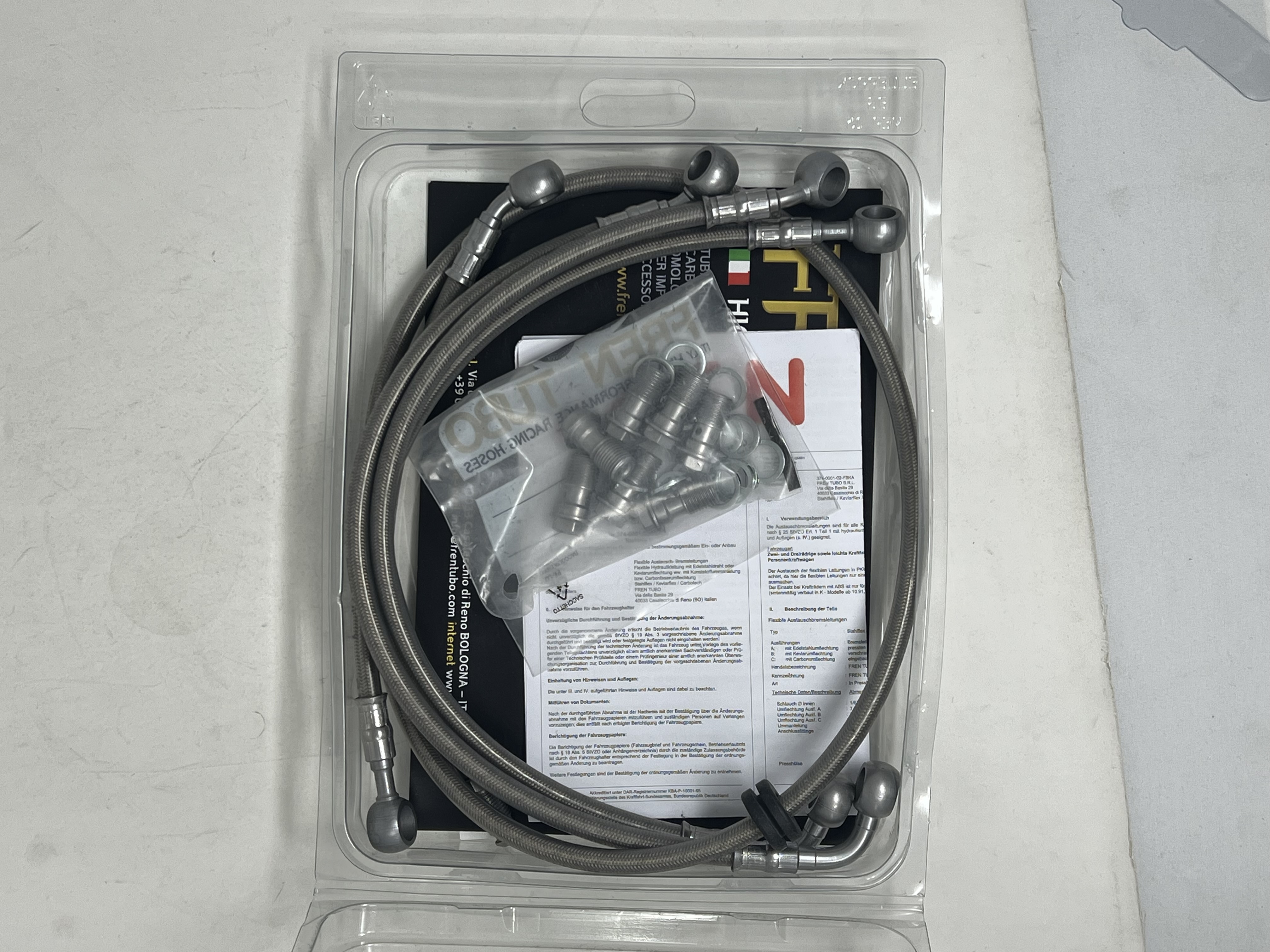 Kit Tubi freno Trasparente raccordi Acciaio Aprilia RS250 1995-1997