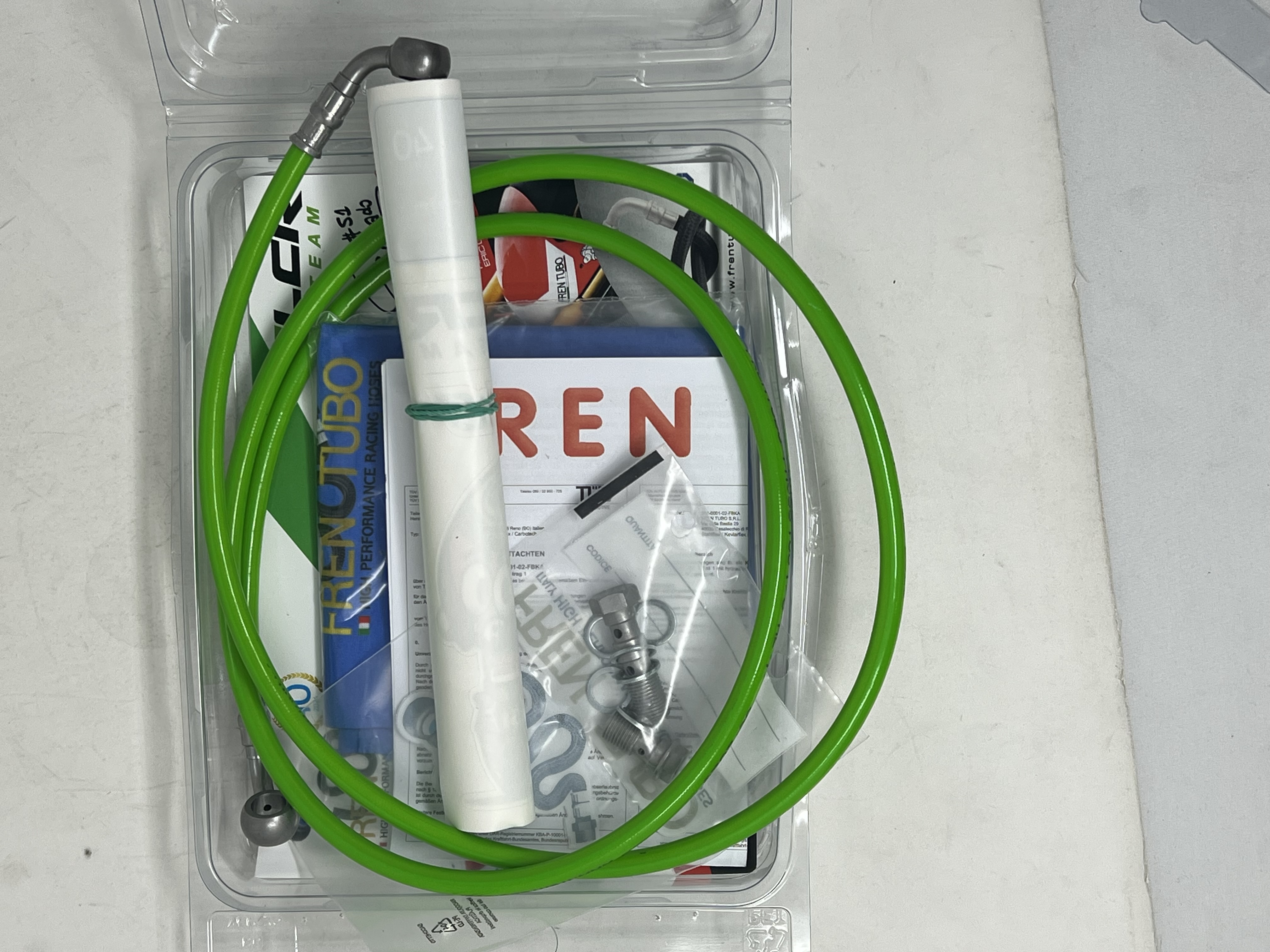 Clutch Hoses Green Steel Fittings Kit Moto Guzzi Griso 1200 SE 8v 2015-2016