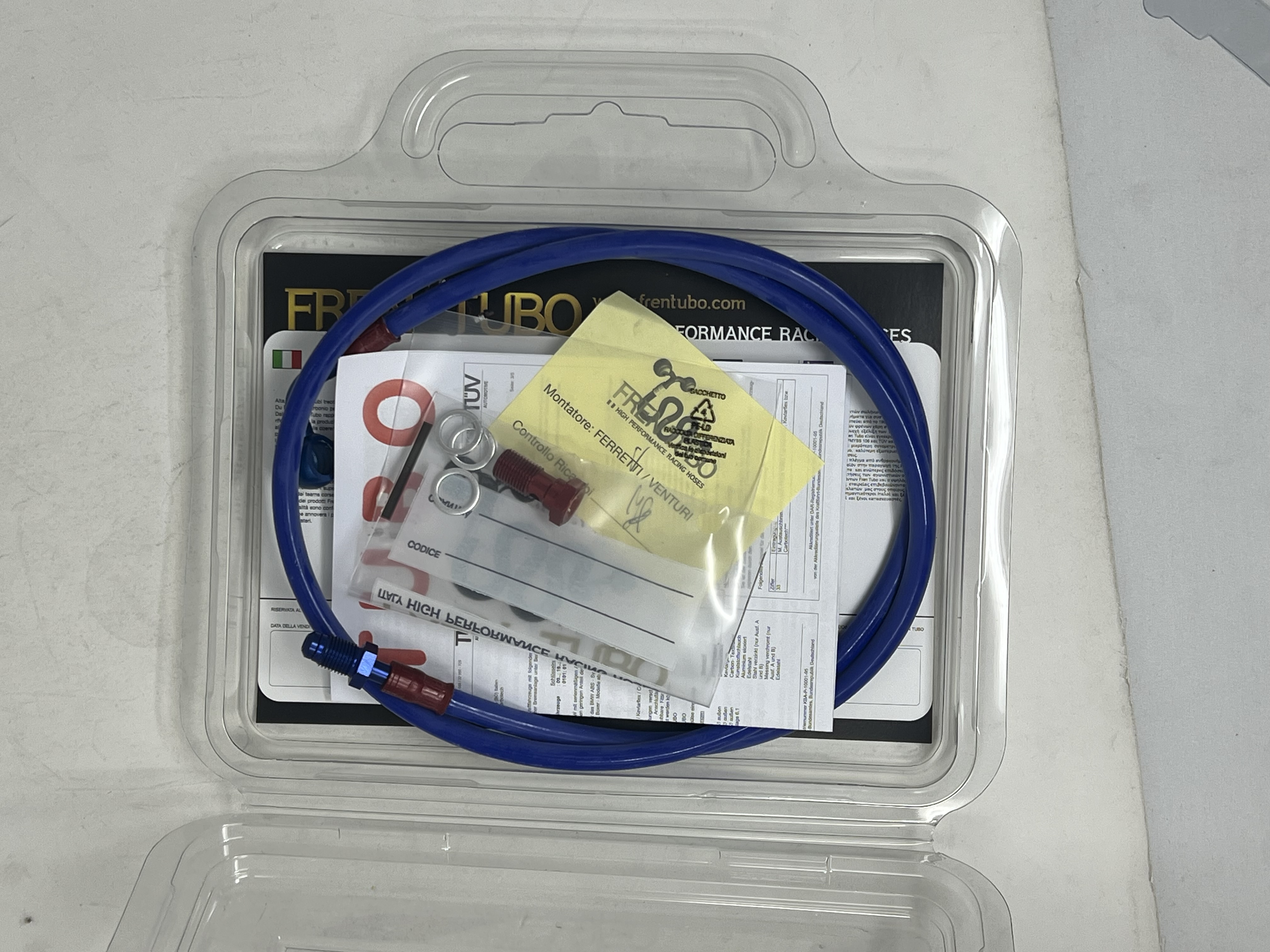 Kit Tubi freno Blu raccordi Rosso/Blu Piaggio ZIP50 1991-2011