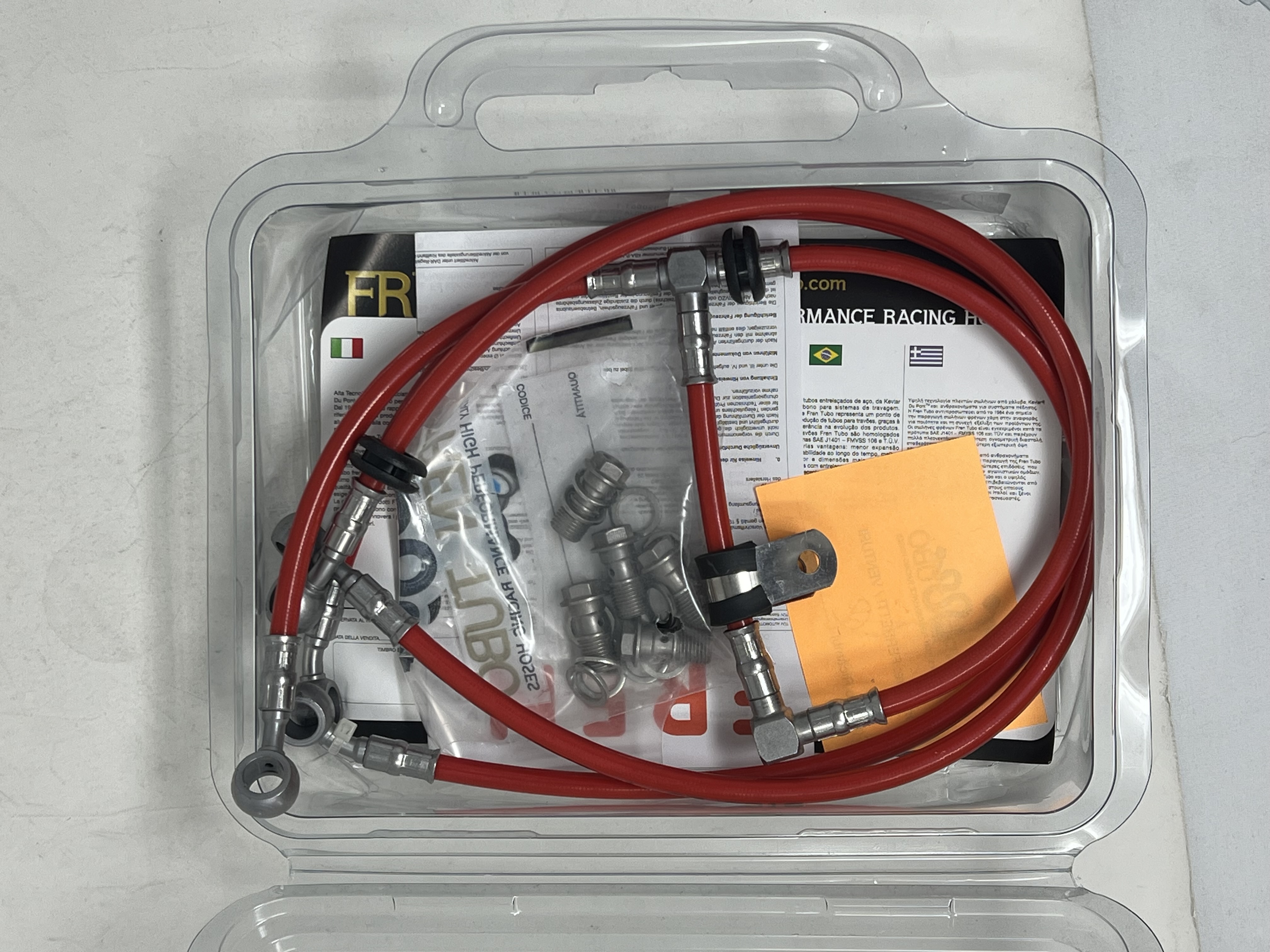Red Steel Brake Hose Kit Aprilia RSV4R 1000/Factory 2009-2014