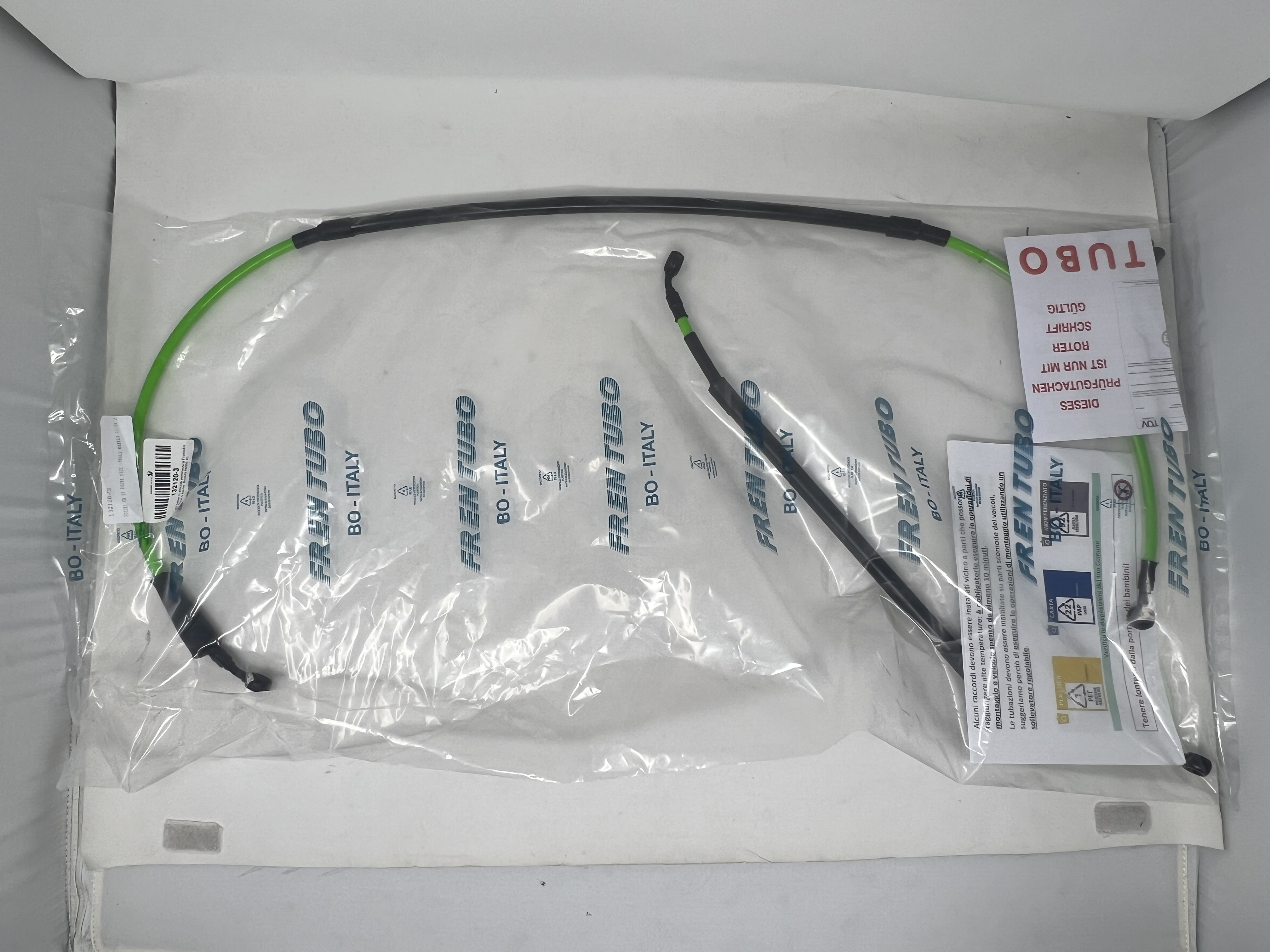 Brake Hose Kit Green Fittings Black Suzuki RM85 2002-2006