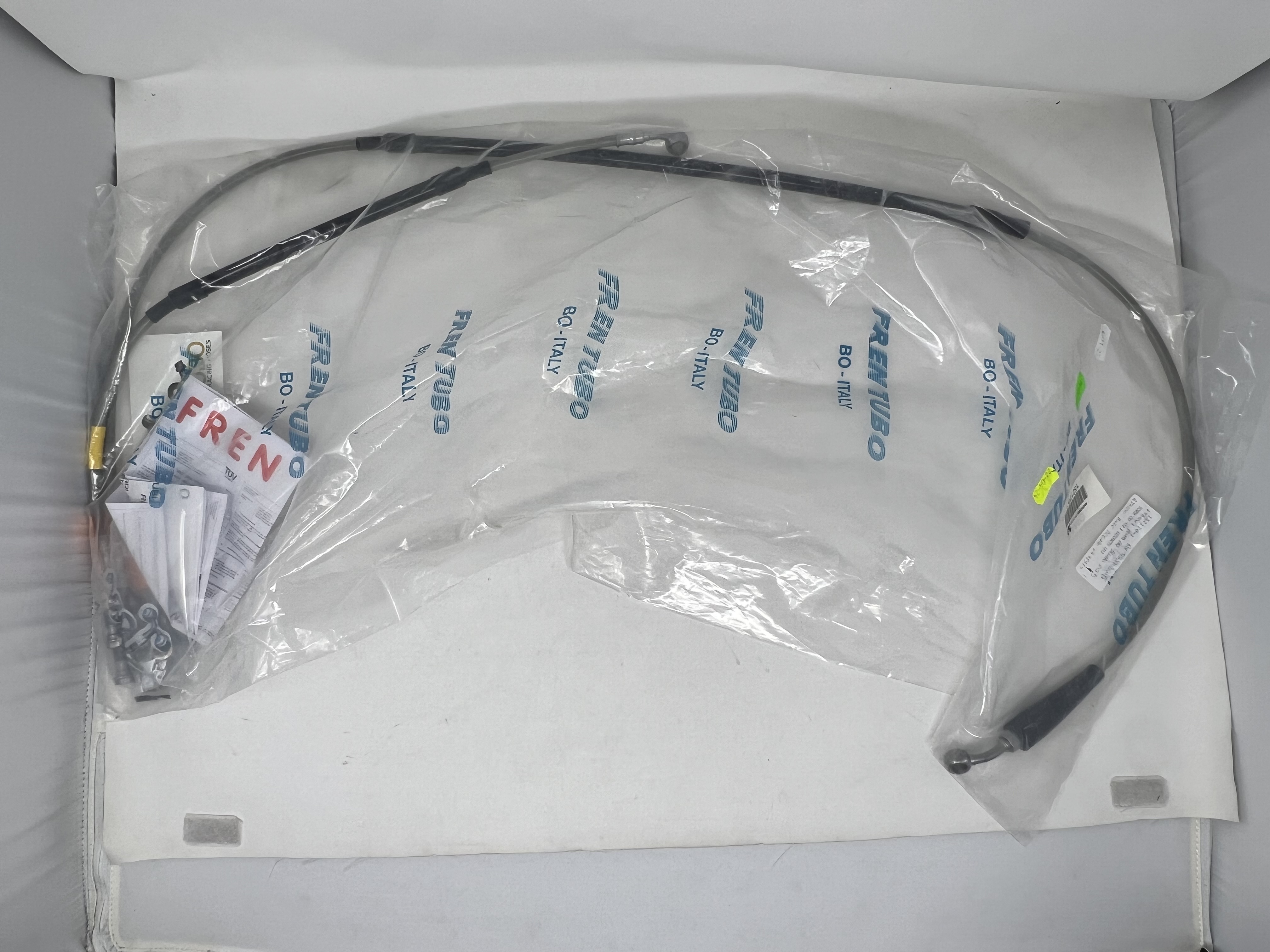 Brake Hoses Kit Black Steel Fittings Honda CRF450R Supermoto 2012