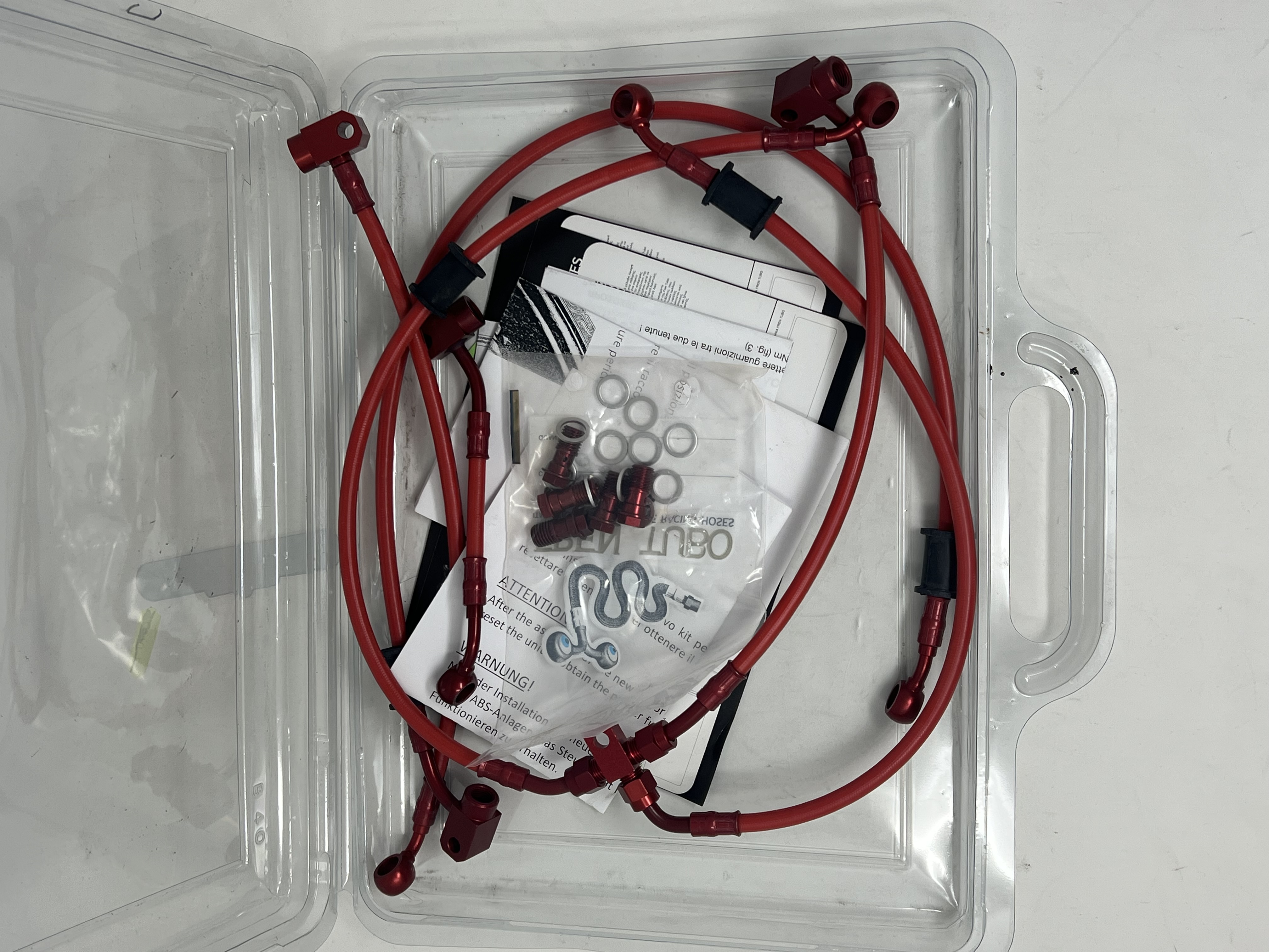Kit Tubi freno Rosso raccordi Rosso Kawasaki Ninja ZX10R 1000 ABS 2011-2015