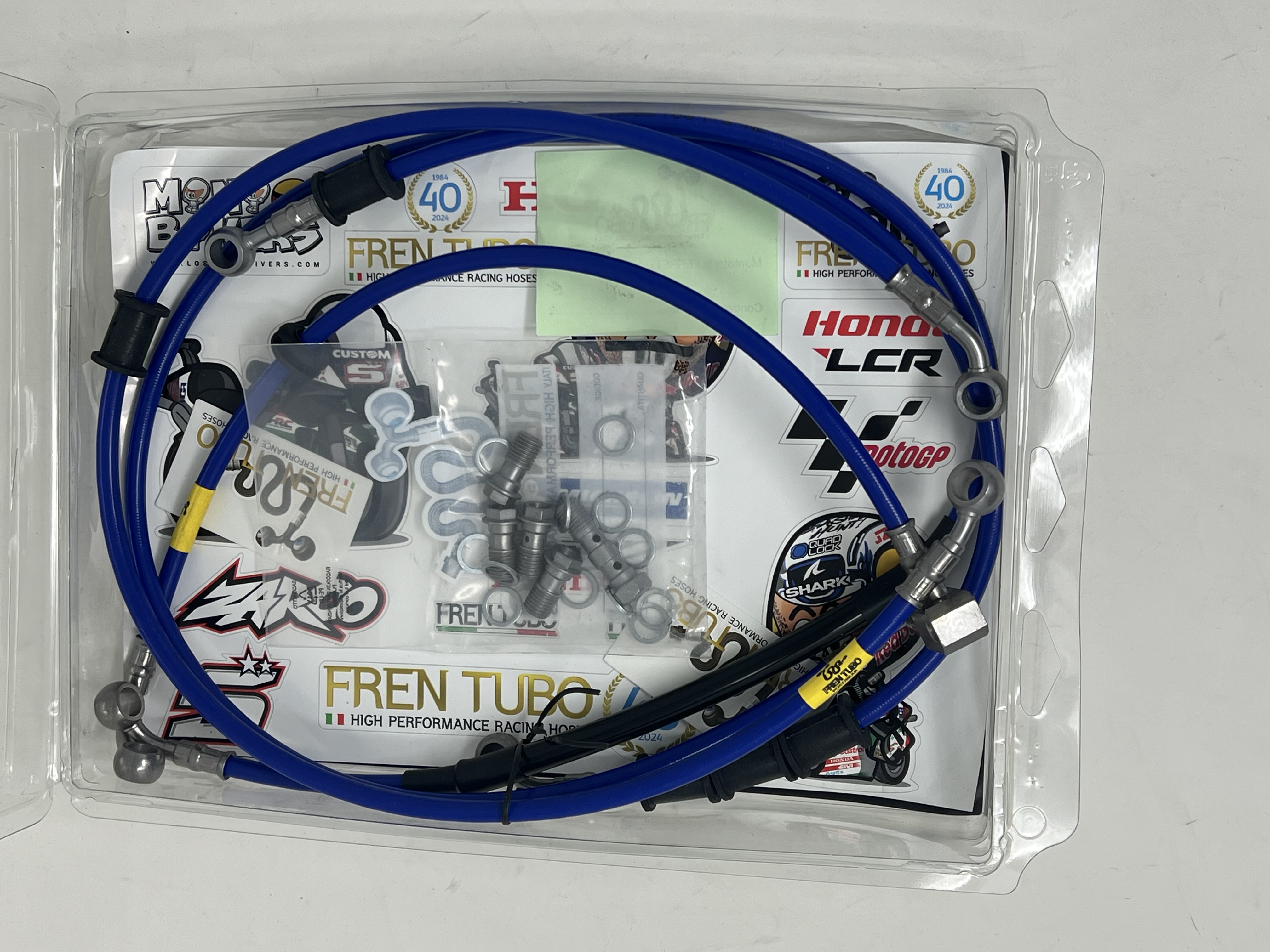 Kit Tubi freno Blu raccordi Acciaio Honda Africa Twin 1000 2016