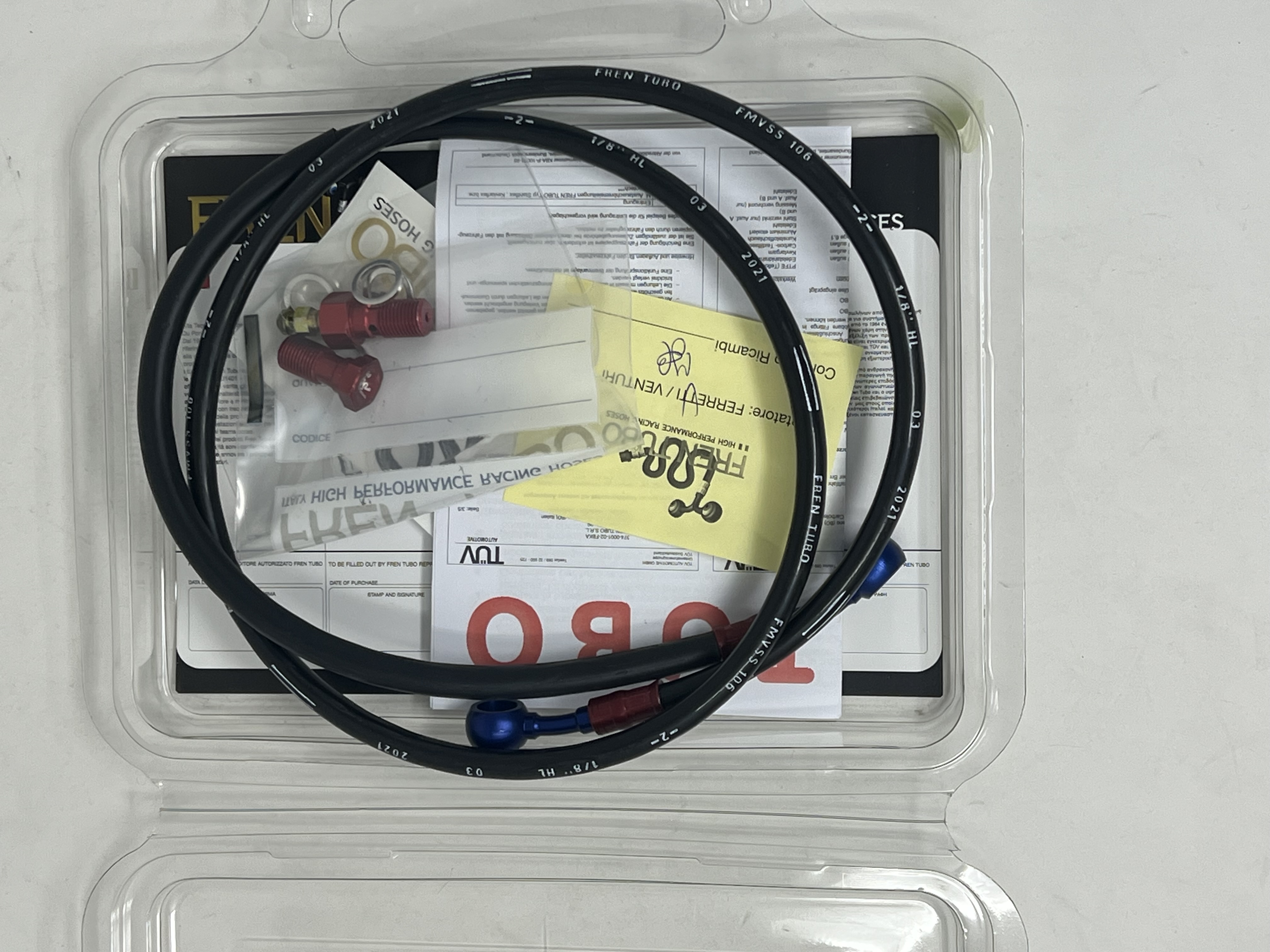 Black Clutch Hoses Kit Fittings Red/Blue Ducati Hypermotard EVO SP 2010-2012