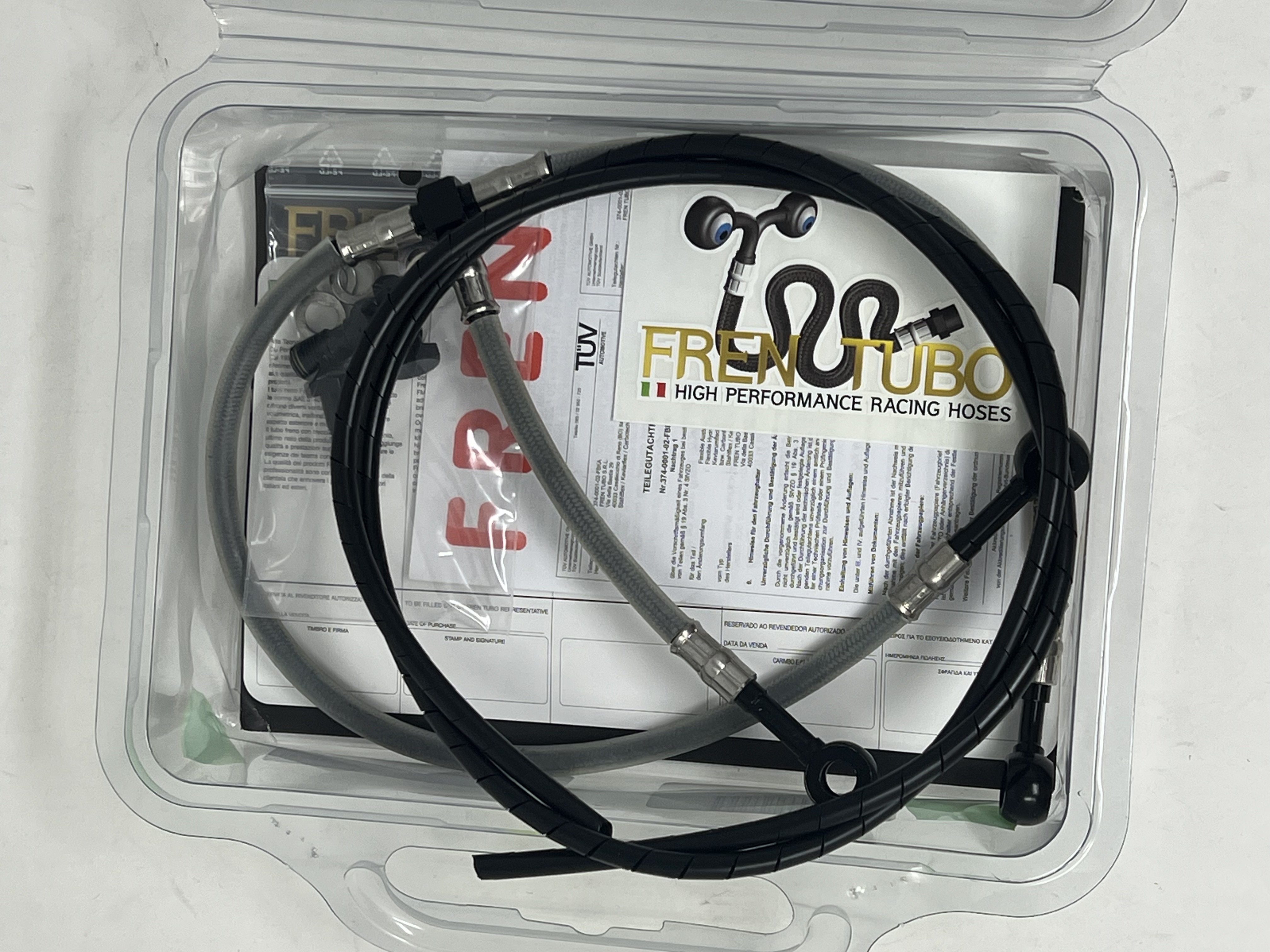 Oil delivery hose kit T Carbon fittings Black Ducati Monster S4R 2003-2006