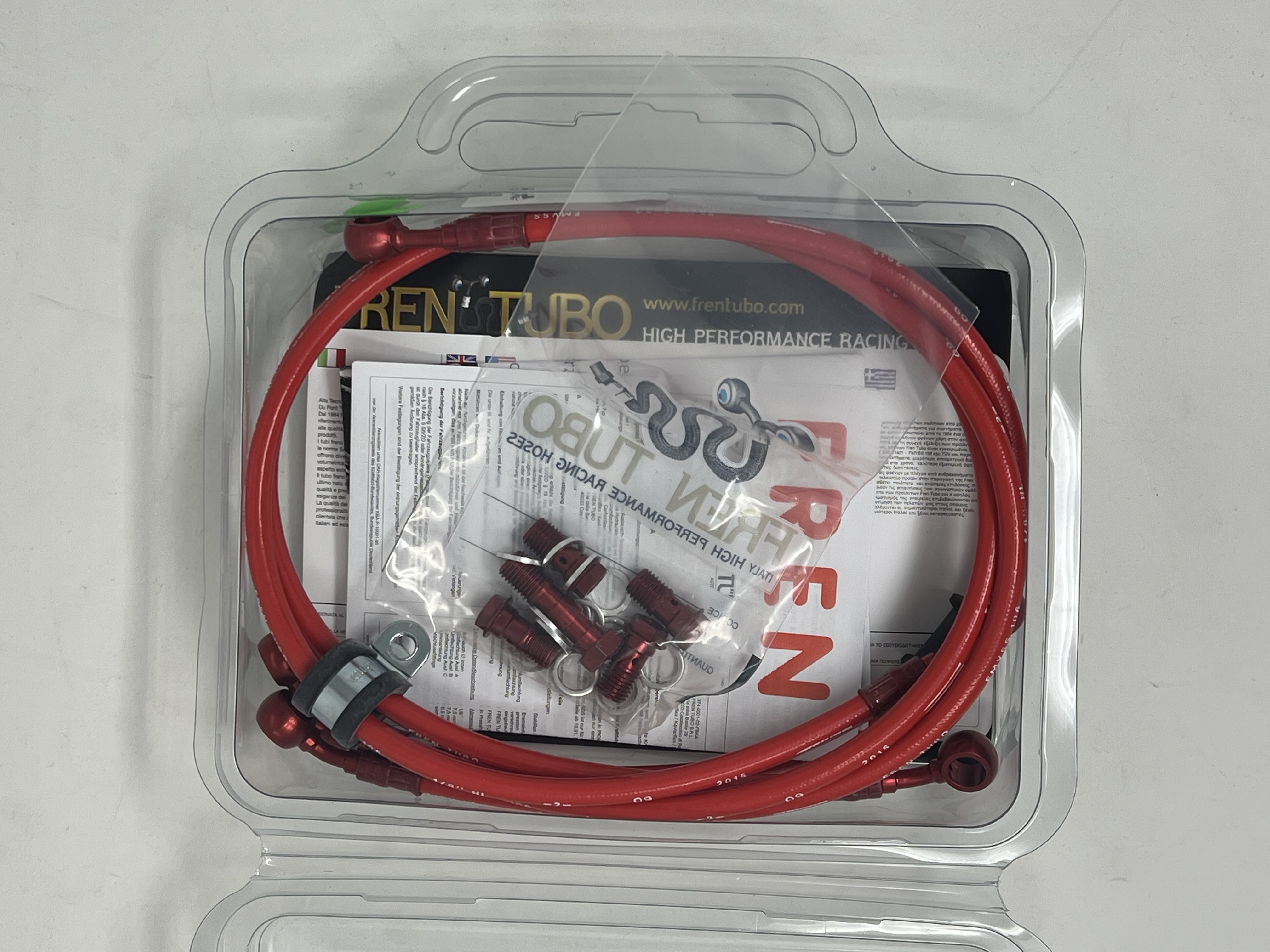 Red Brake Hose Kit Red Fittings Kawasaki Z1000 2007-2009