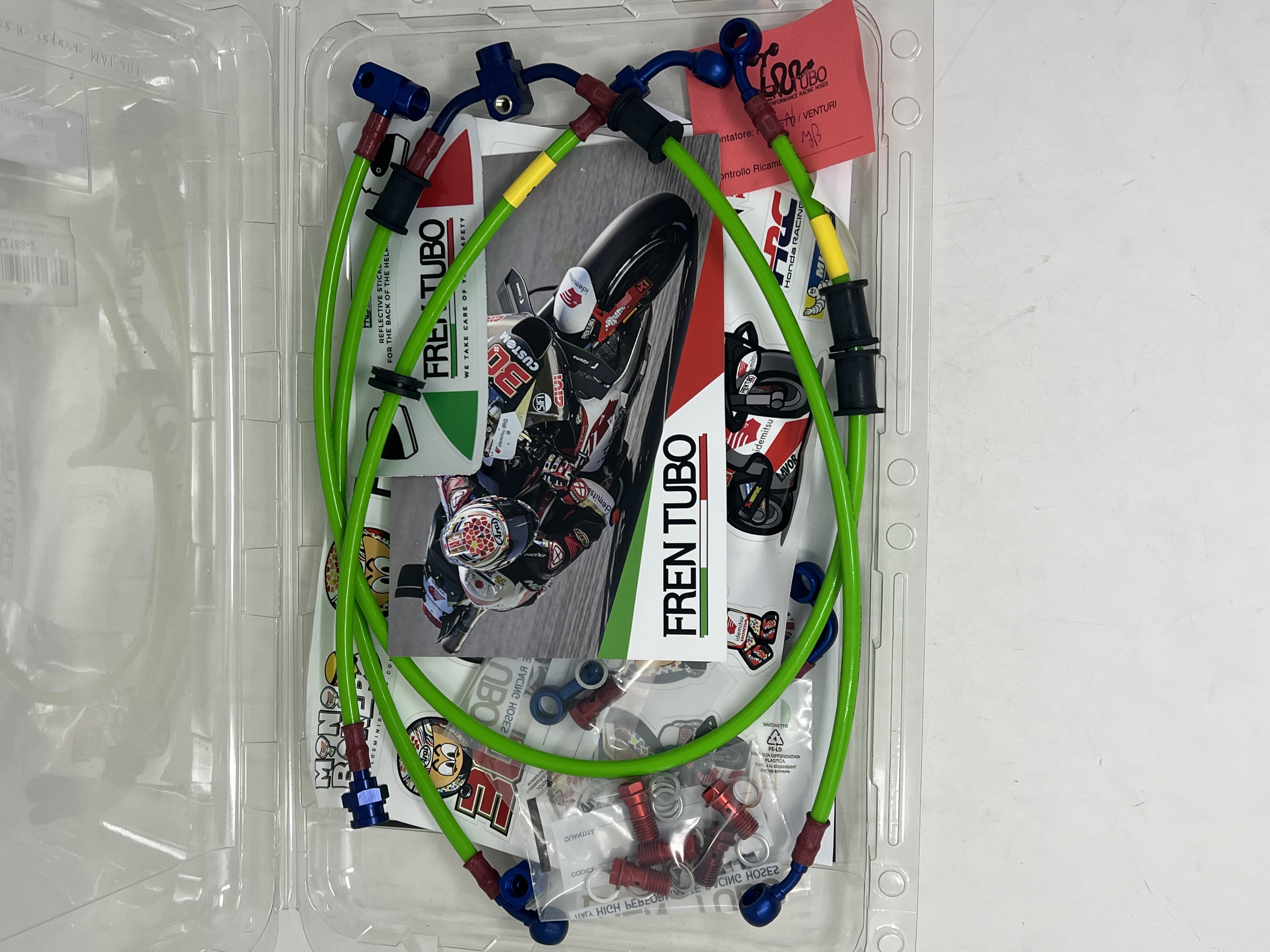 Green Brake Hose Red/Blue Radial Pump fittings Suzuki Katana 1000 ABS 2022-2023