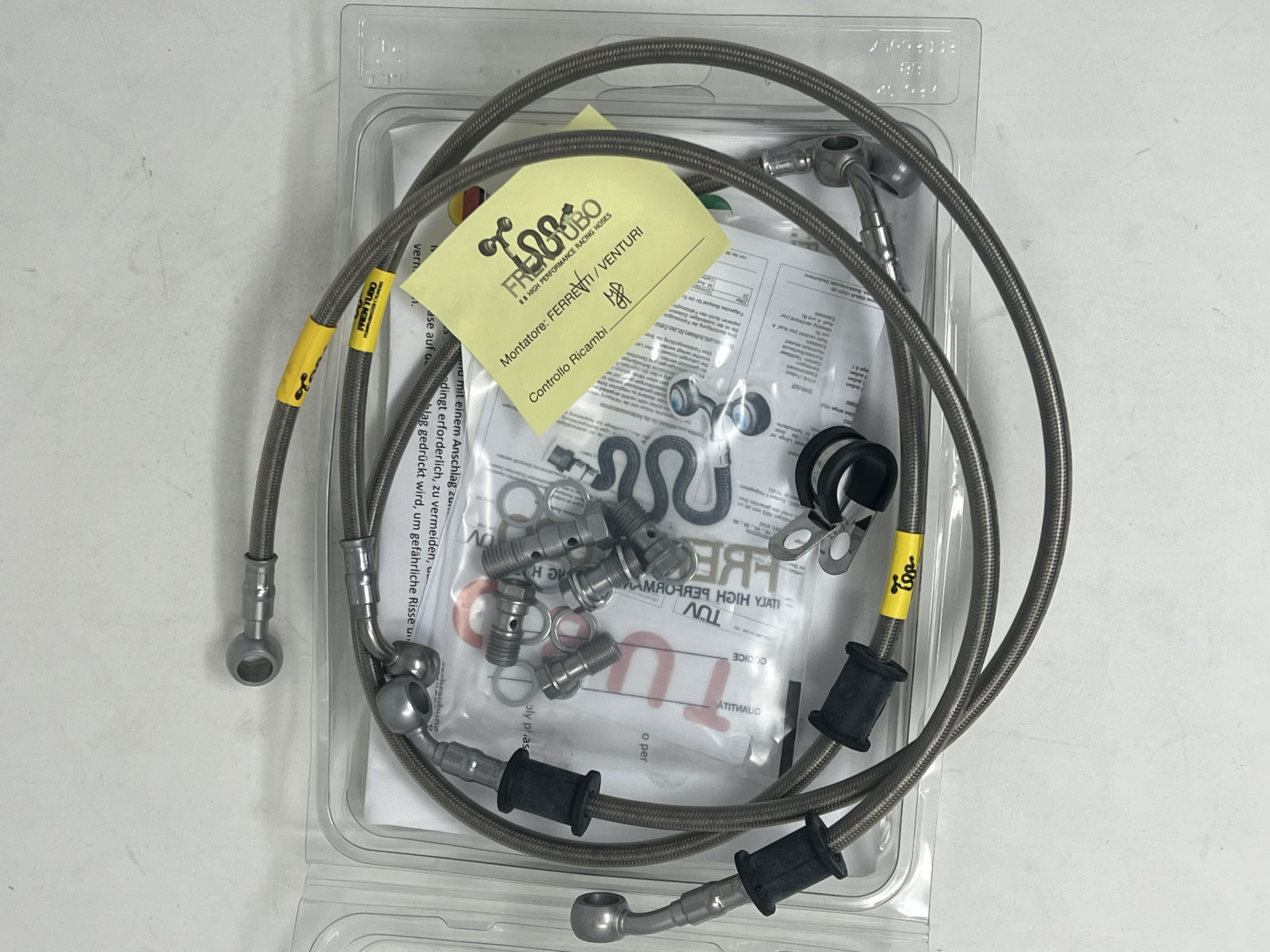 Kit Tubi freno Trasparente raccordi Acciaio Suzuki GSXR1000 2012-2016