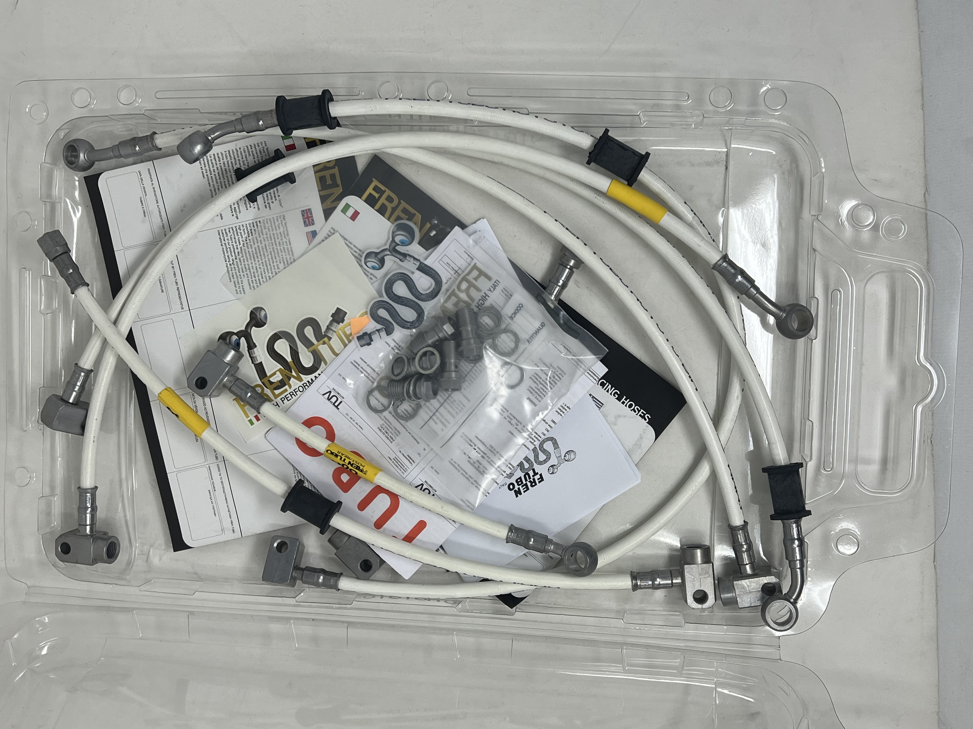 White Steel Brake Hose Kit Honda Silver Wing 600 ABS 2001-2005