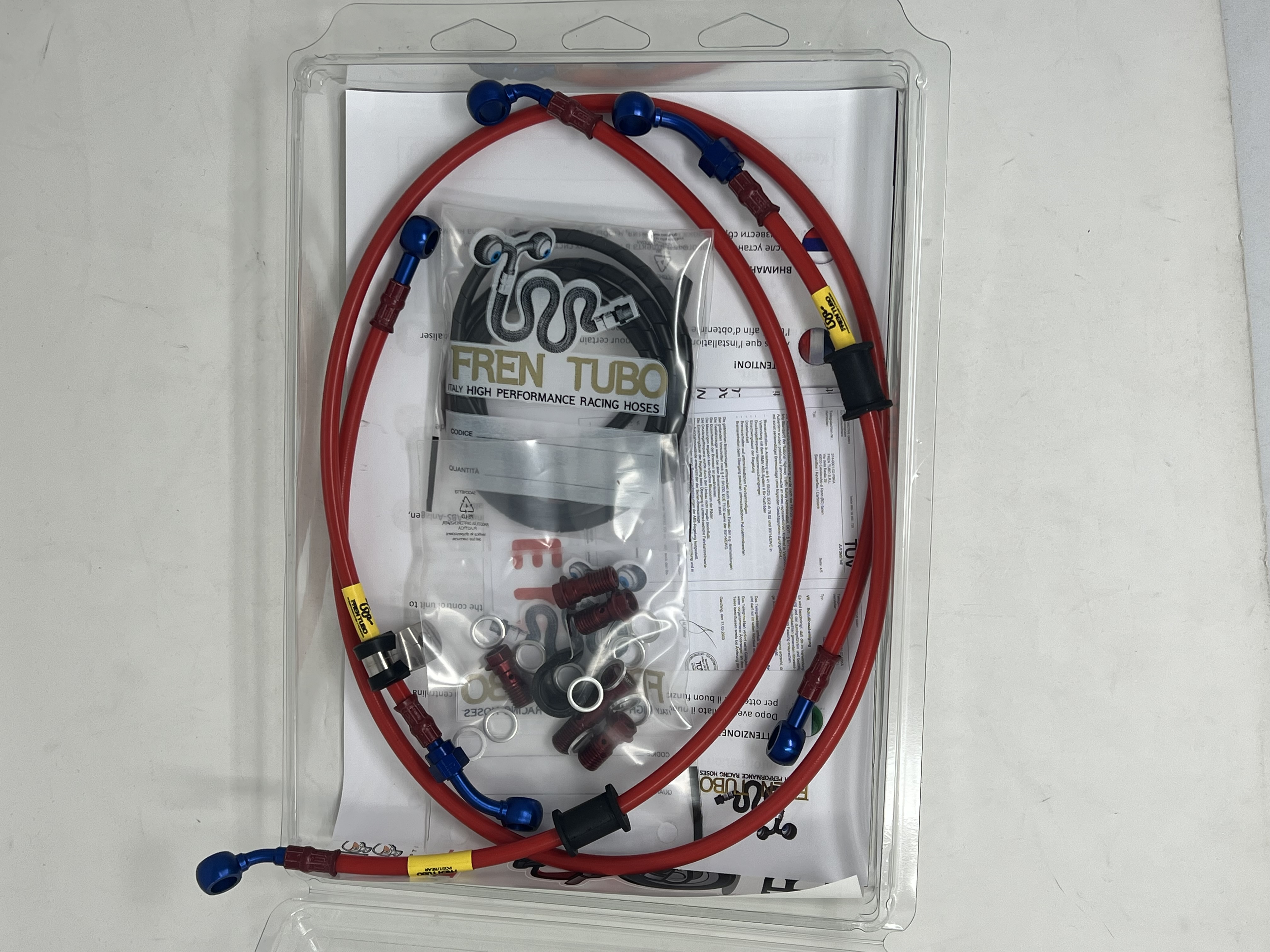 Kit Tubi freno Rosso raccordi Rosso/Blu Pompa Radiale Honda CBR600RR 2003-2004