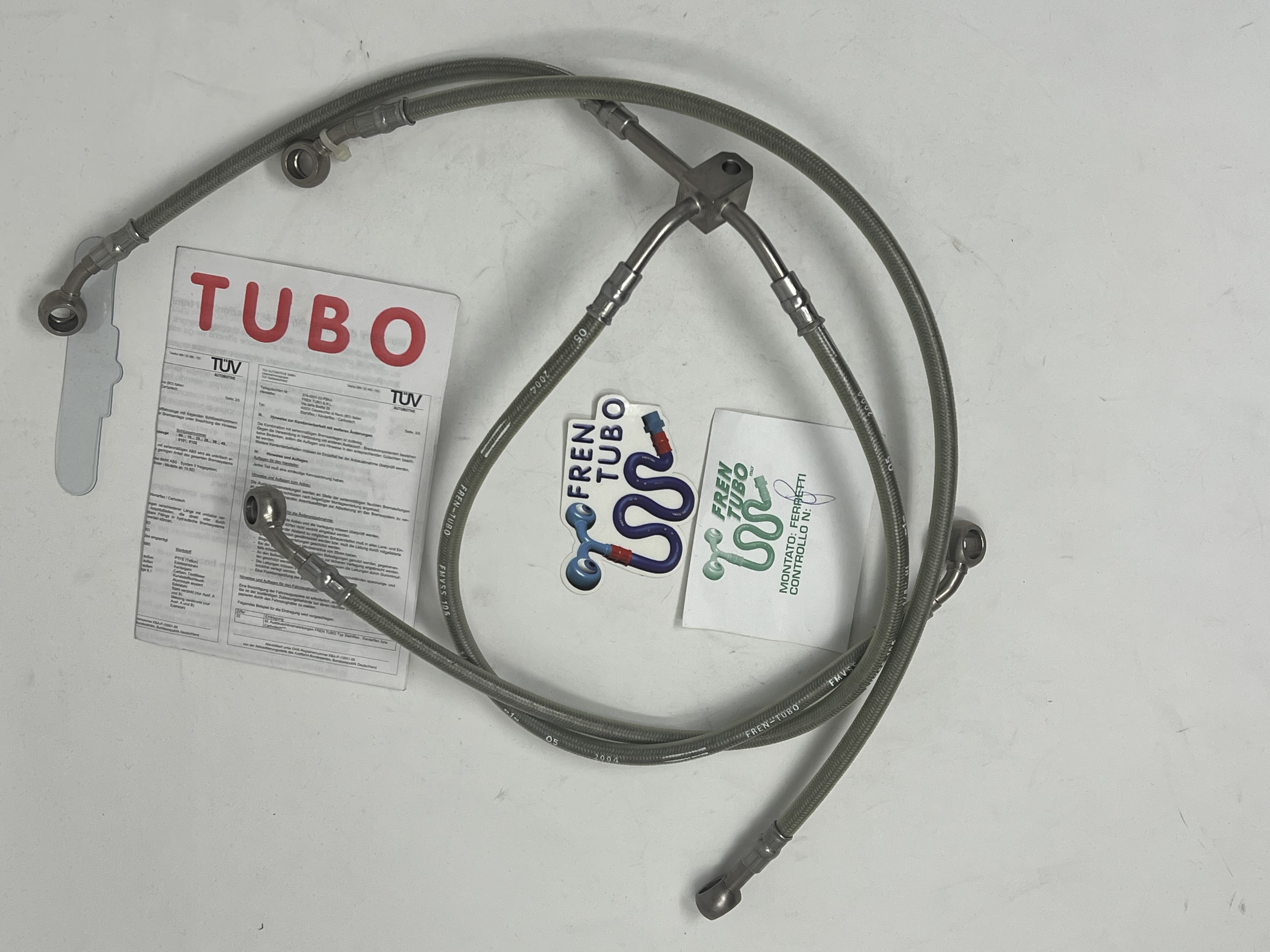 Brake Hose Kit Transparent Steel Fittings Kawasaki Ninja ZX6R 2000-2002