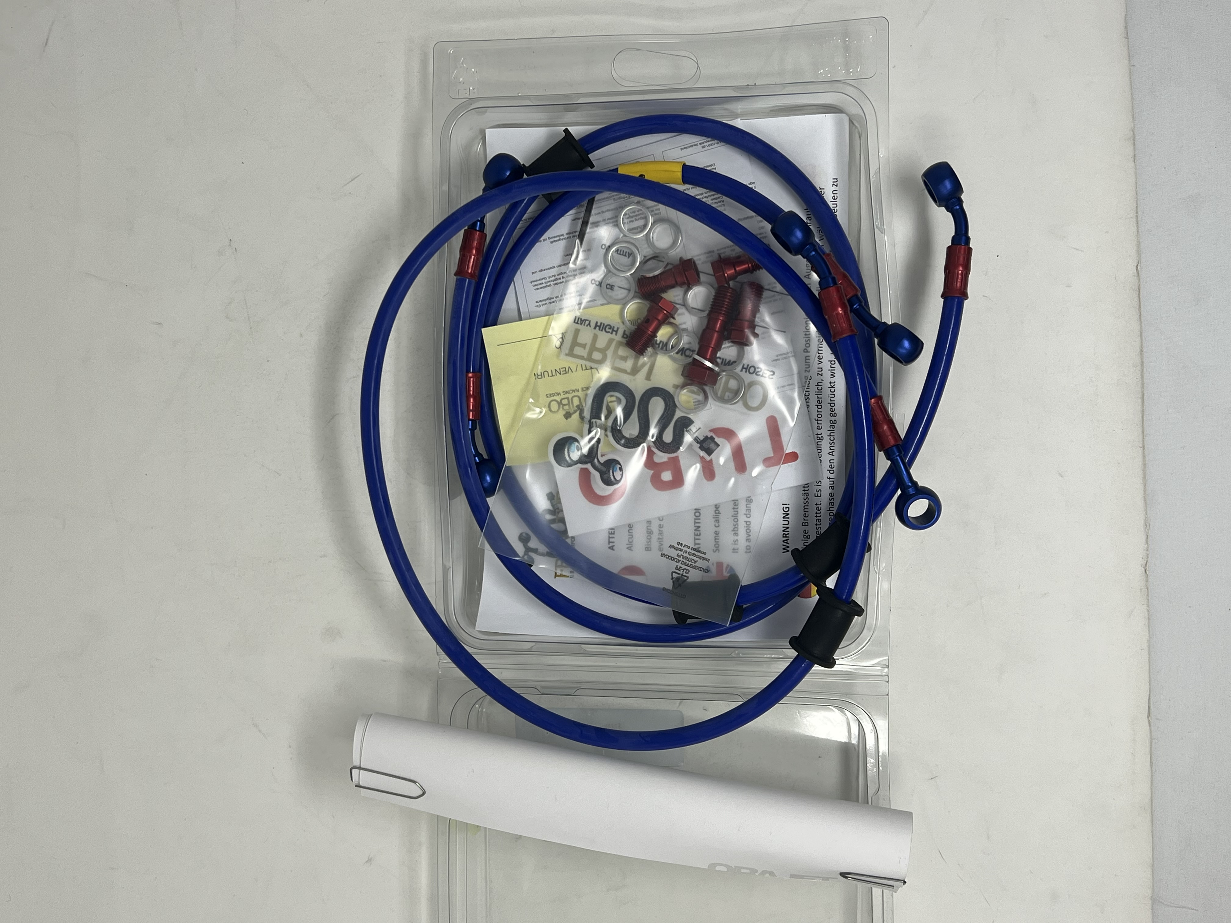 Blue Brake Hose Kit Fittings Red/Blue Honda CBR600F 1991-1994