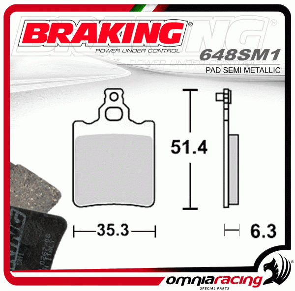 Braking Sm1 Semi Metallic Street Rear 