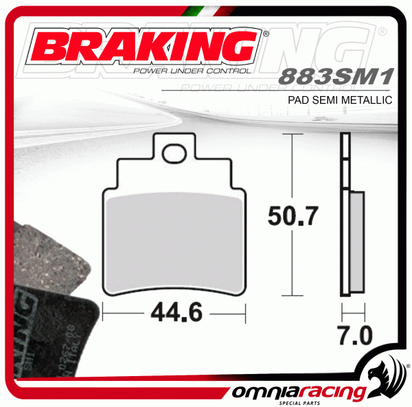 Braking front pads SM1 semi metallic Kymco Grand Dink 250 2001-2006