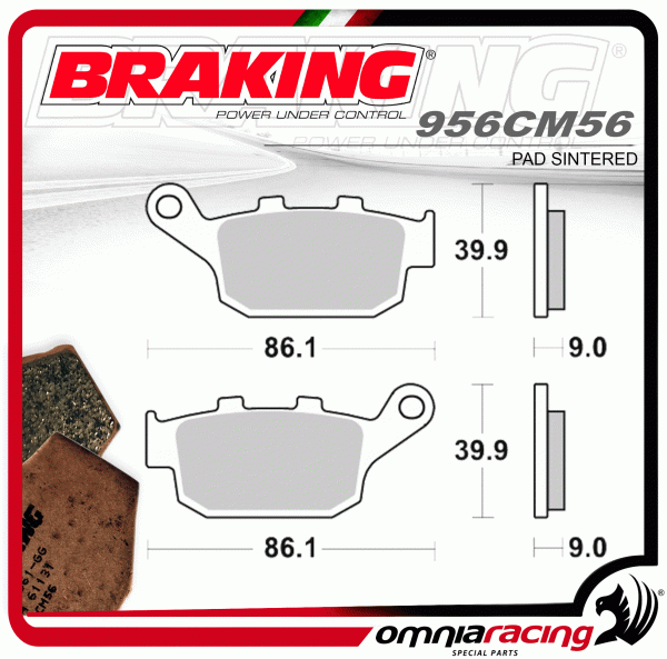 Braking CM56 coppia pastiglie freno posteriori sinterizzate stradali Per Honda CBR500R/CB 650 F Etc