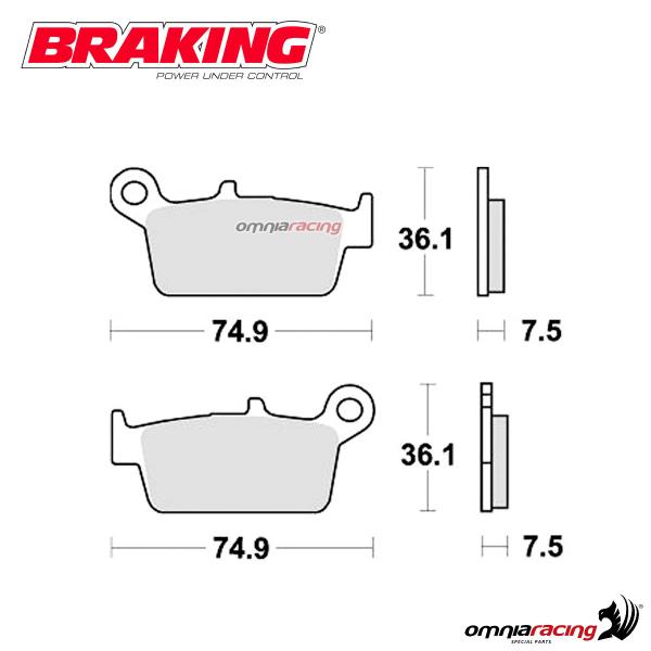 Braking SM1 coppia pastiglie freno semi metalliche stradali
