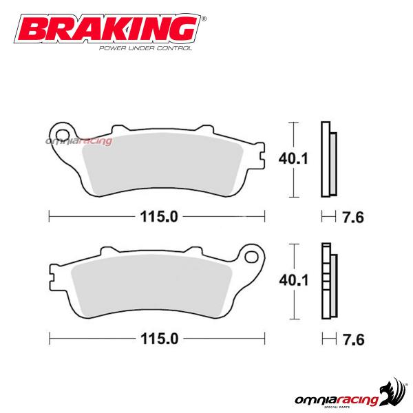 Braking SM1 coppia pastiglie freno semi metalliche stradali